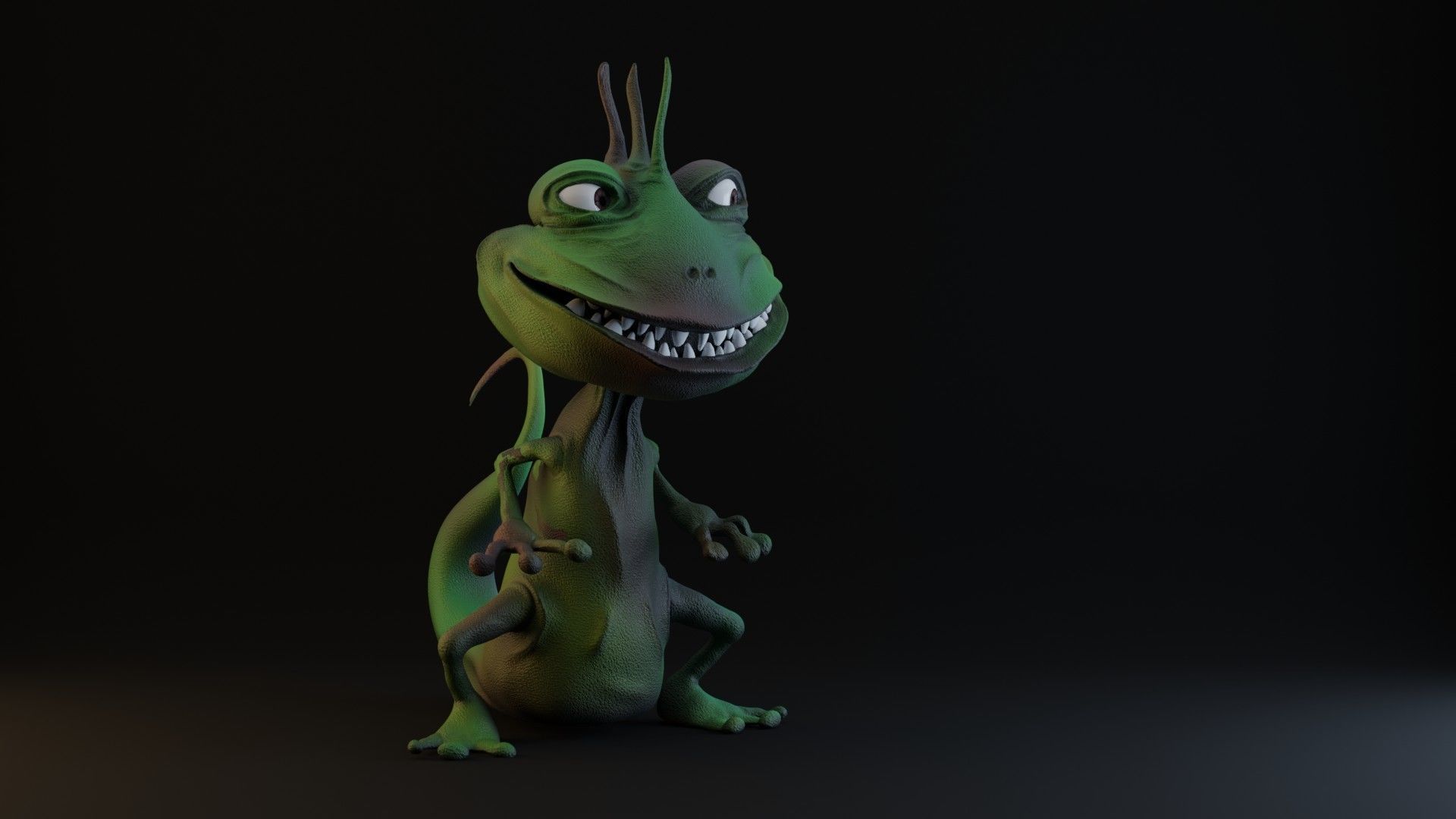 Frogski 3D model dinosaur Low-poly 3D model_5