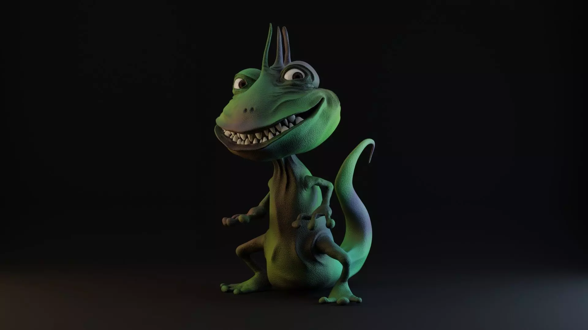 Frogski 3D model dinosaur Low-poly 3D model_0