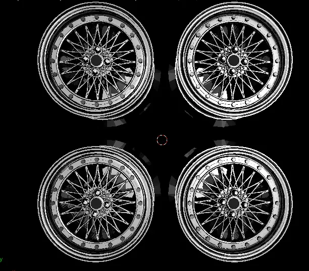 1 to 24 scale car rims 3D print model_0