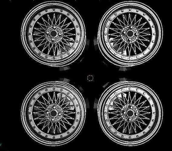 1 to 24 scale car rims 3D print model