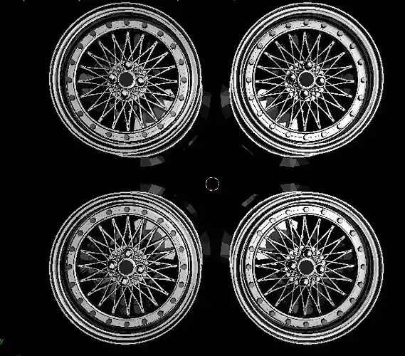 1 to 24 scale car rims 3D print model