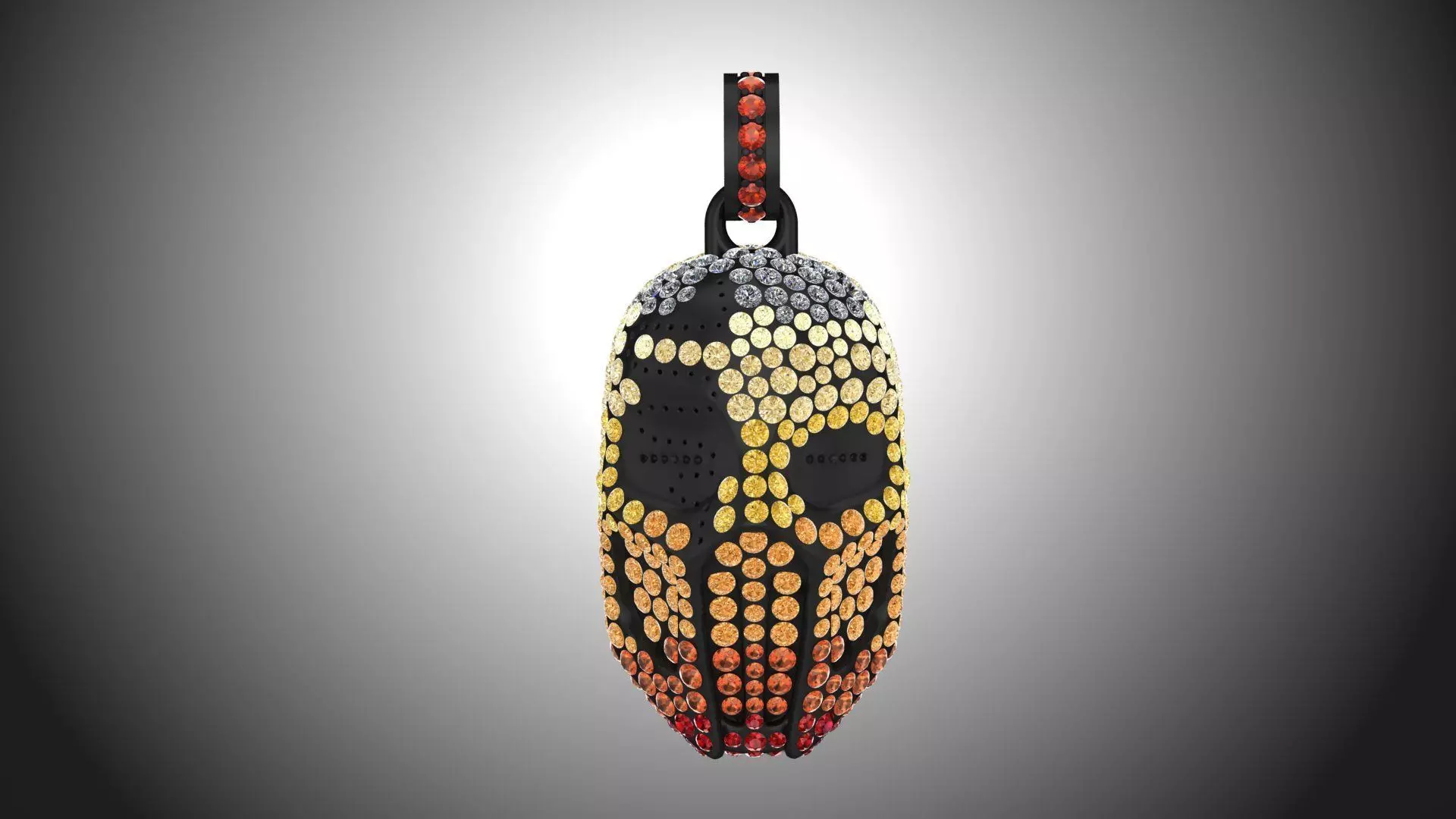 Mask sprinkled wit diamonds 3D print model_0