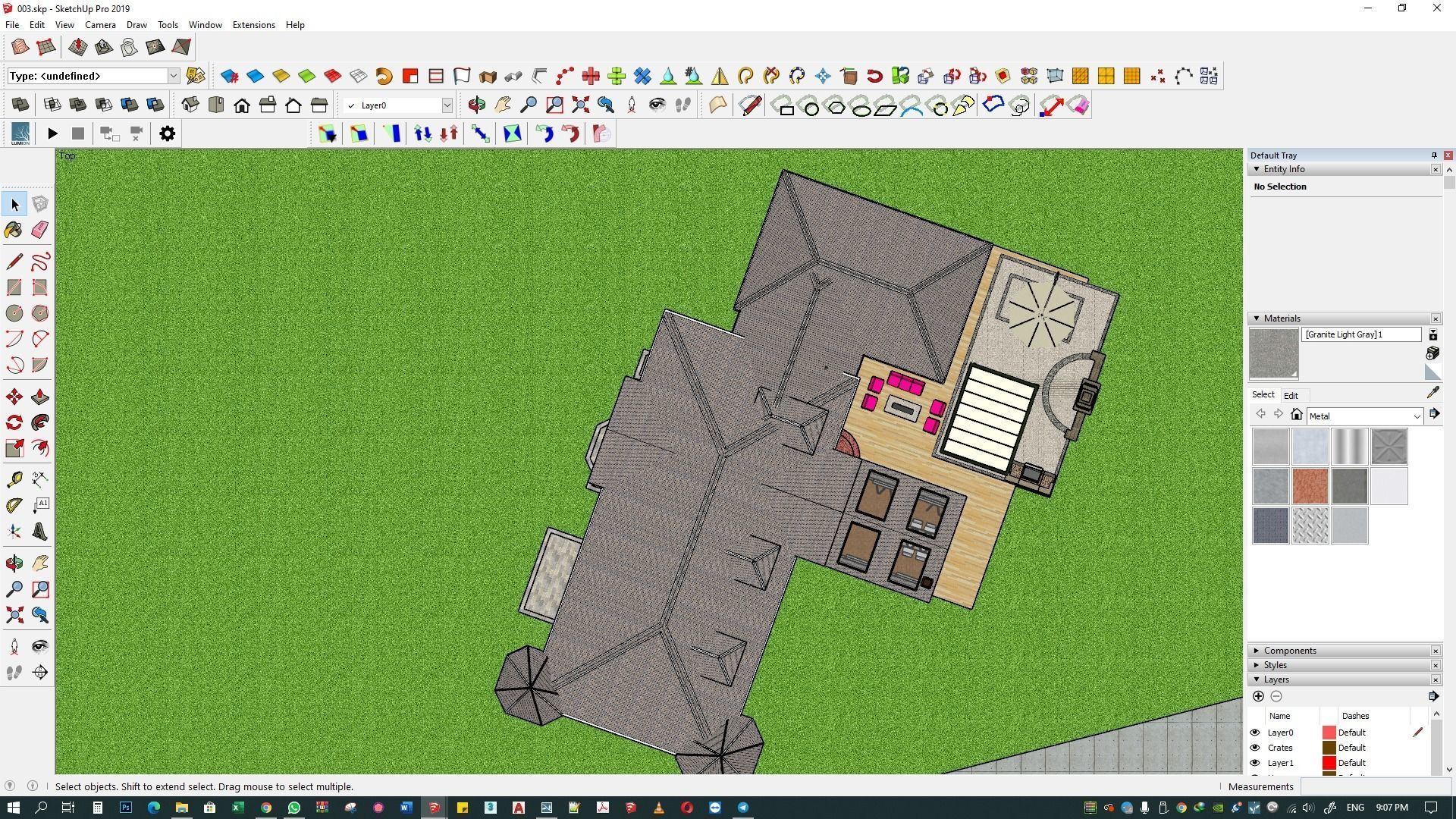 Backyard design of American house sketchup model with lumion 3D model_8