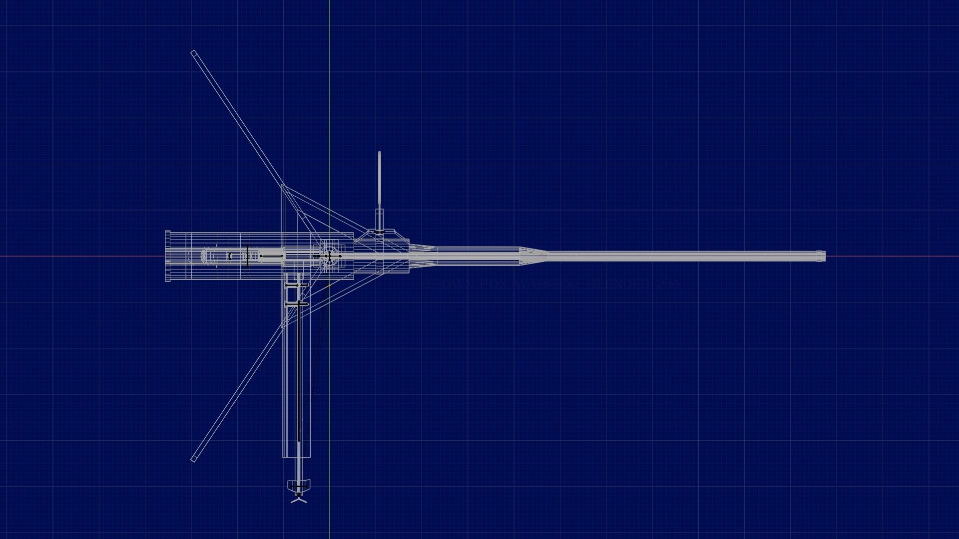 Fictional Inter-War Styled Machine Gun Low-poly 3D model_5