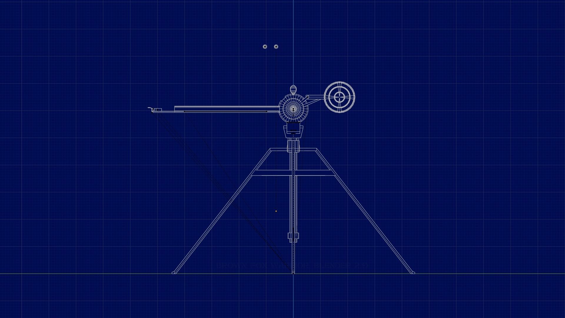 Fictional Inter-War Styled Machine Gun Low-poly 3D model_7