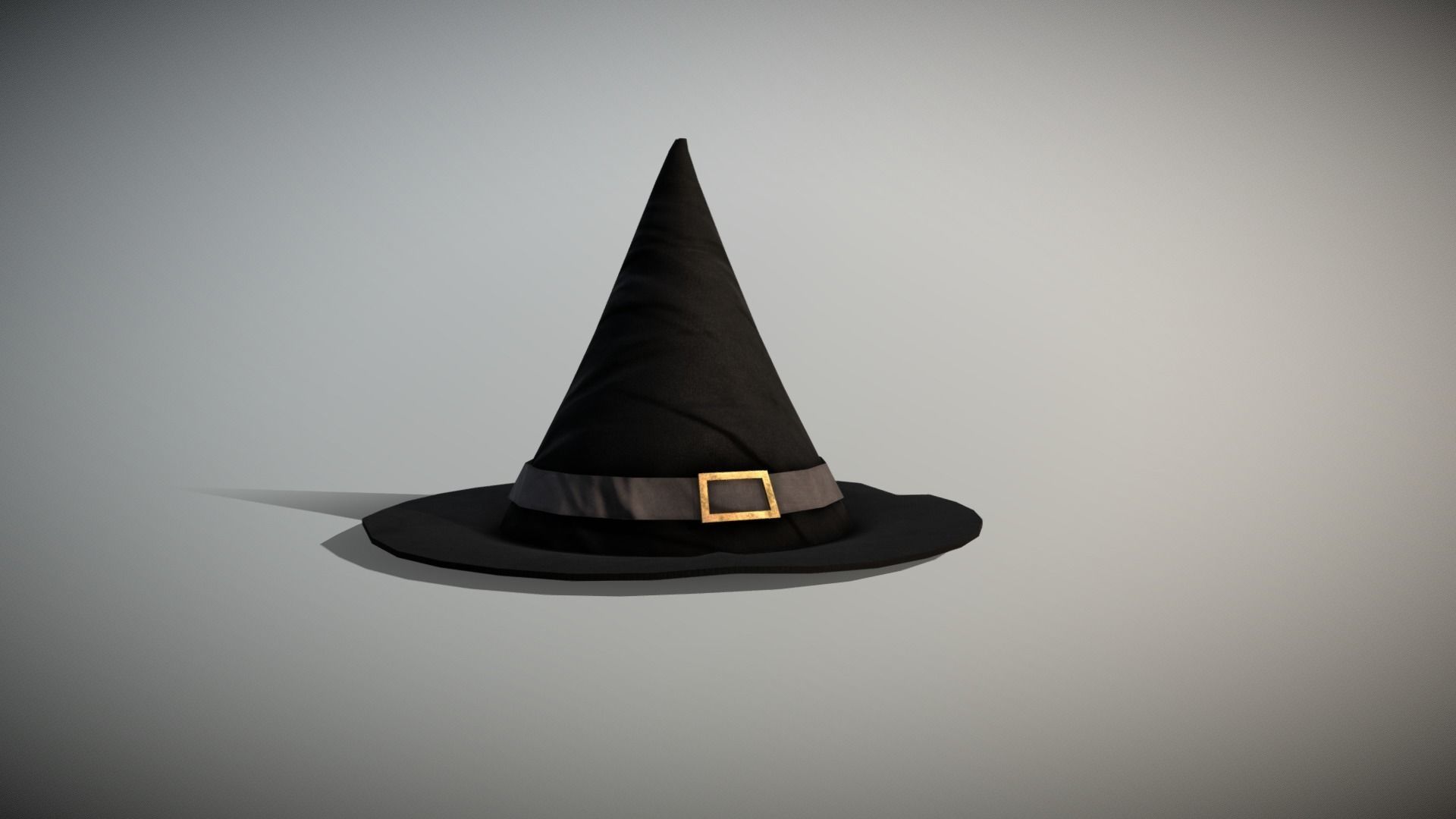 Witches Hat Low-poly 3D model_1