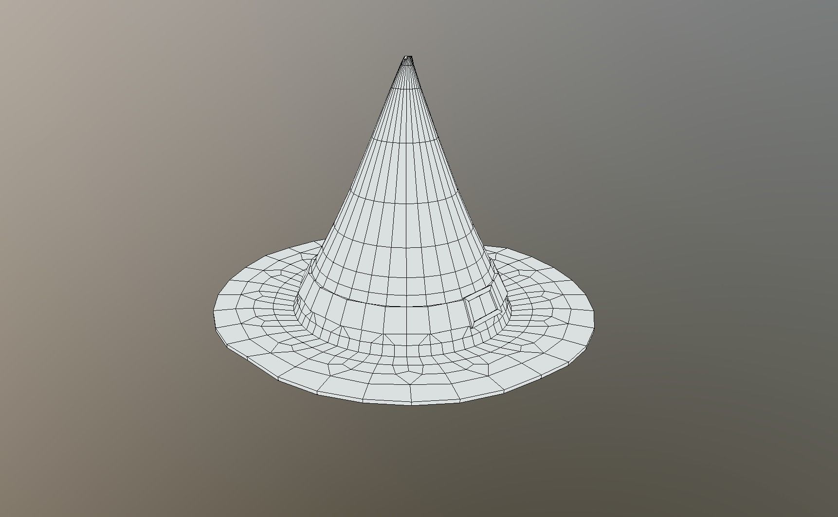 Witches Hat Low-poly 3D model_8