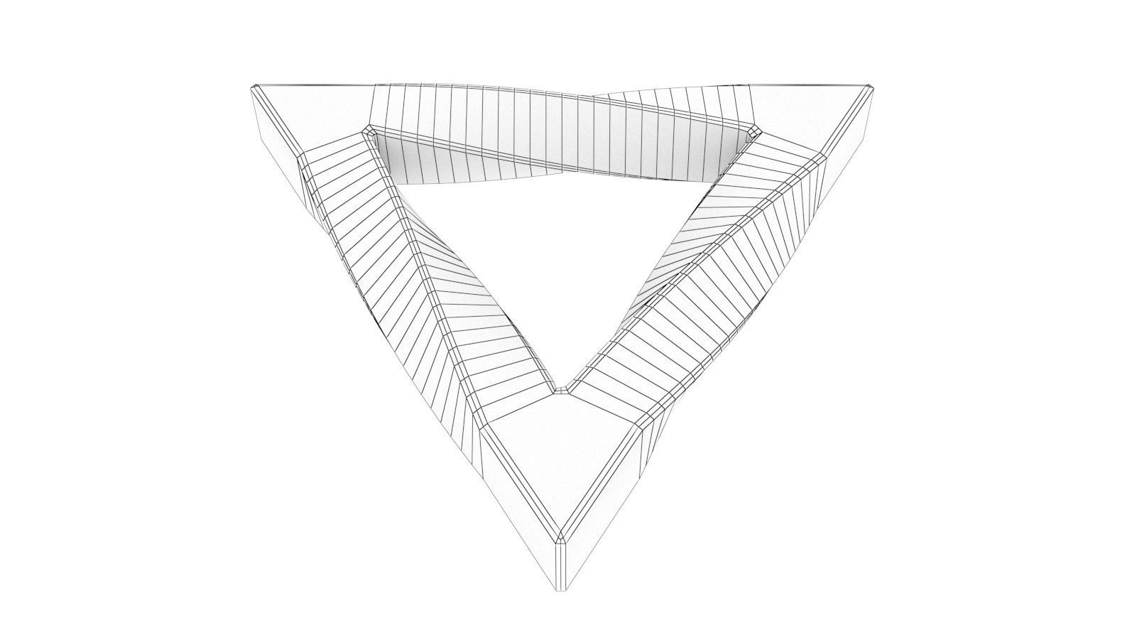 Twisted Triangle 3D print model_5