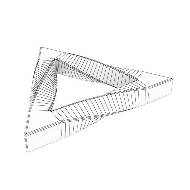 Twisted Triangle 3D print model_6