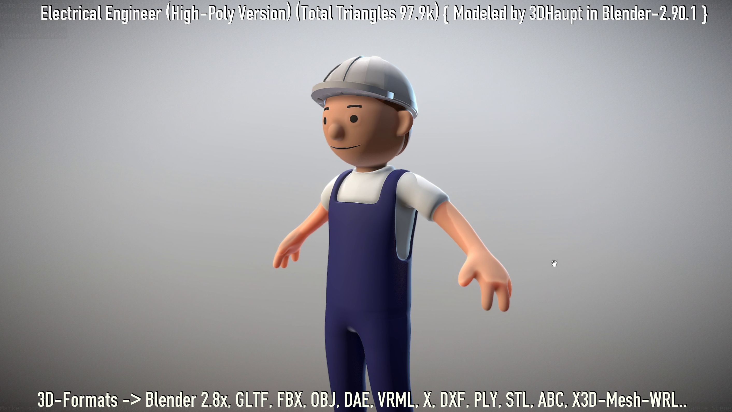 Electrical Engineer High-Poly Version Not Rigged 3D model_10