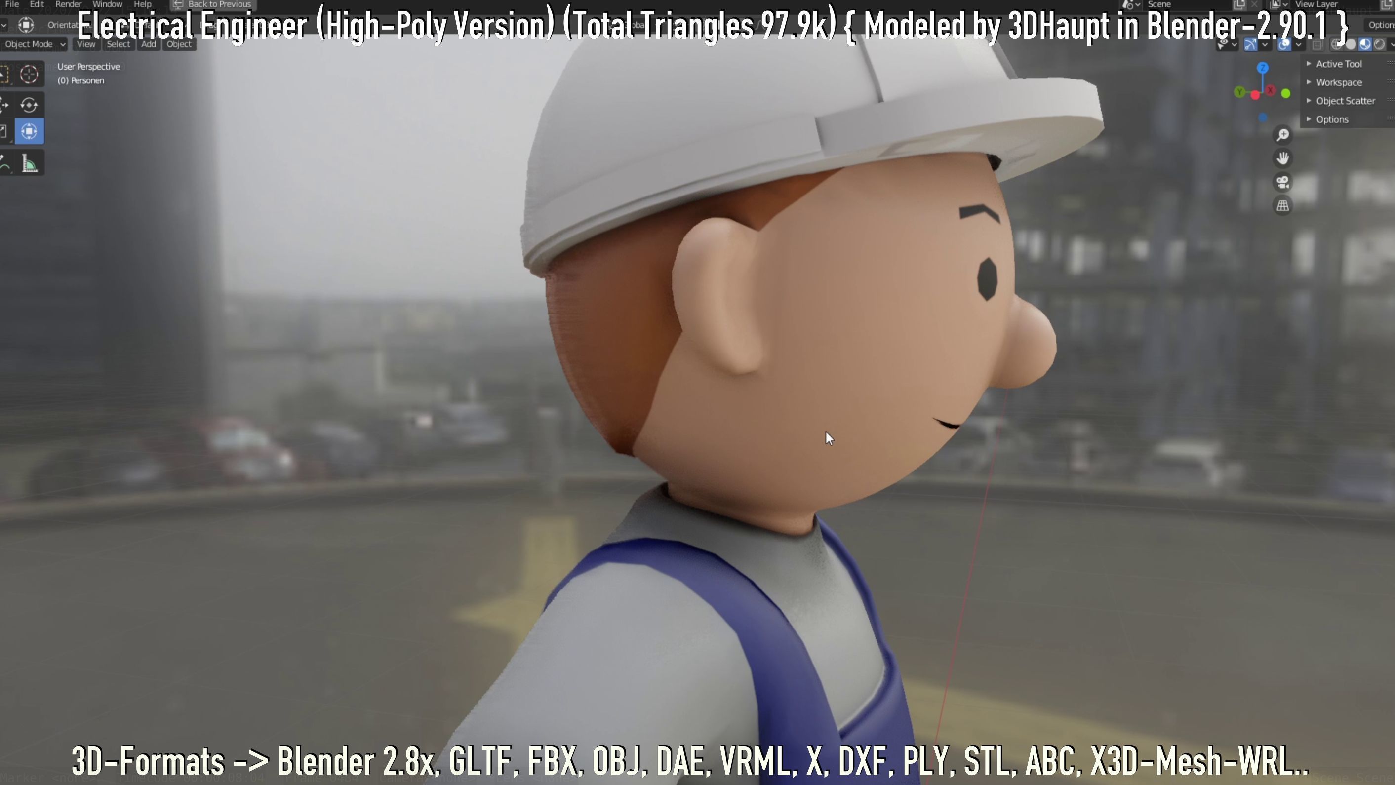 Electrical Engineer High-Poly Version Not Rigged 3D model_47