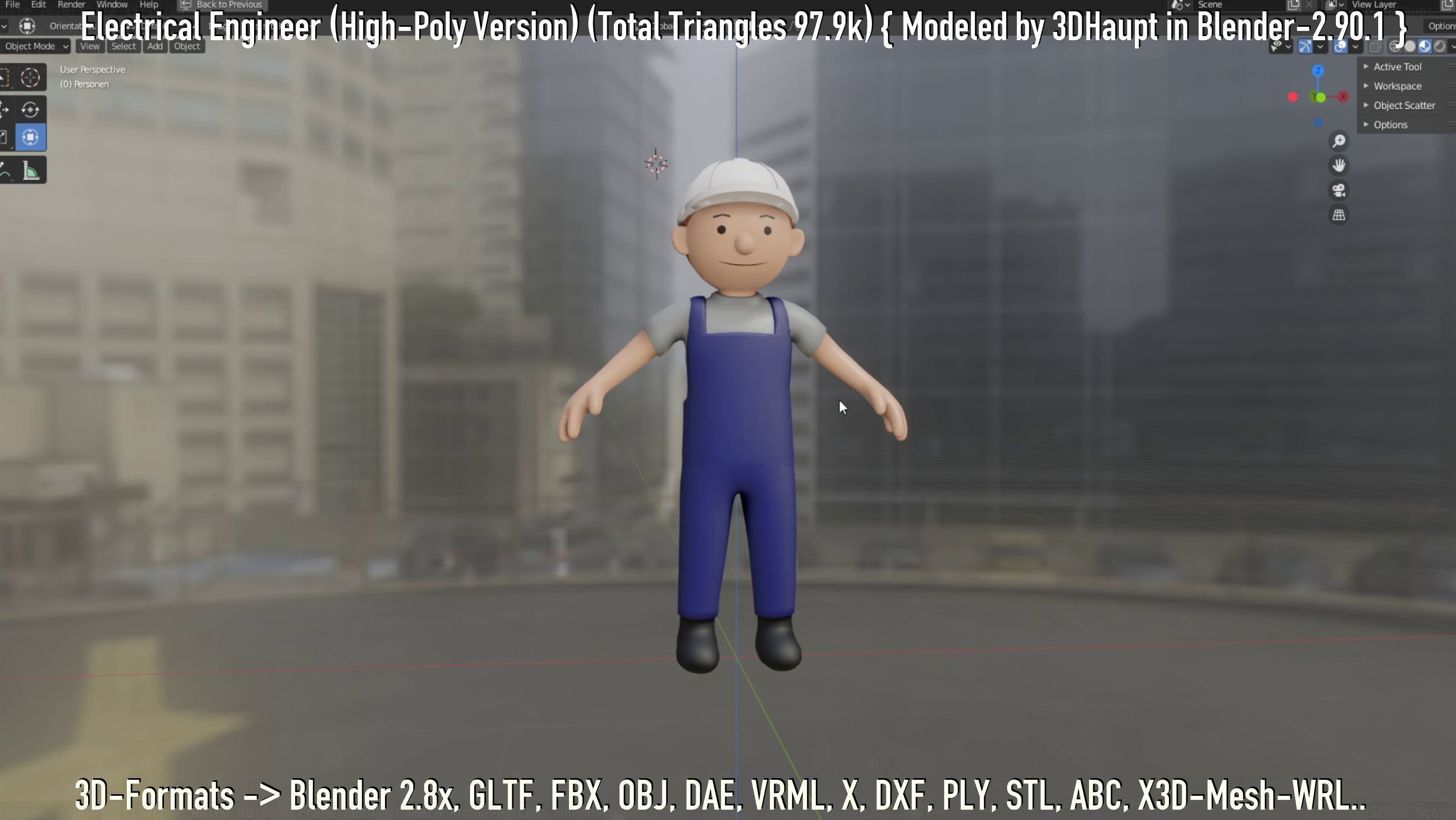 Electrical Engineer High-Poly Version Not Rigged 3D model_21