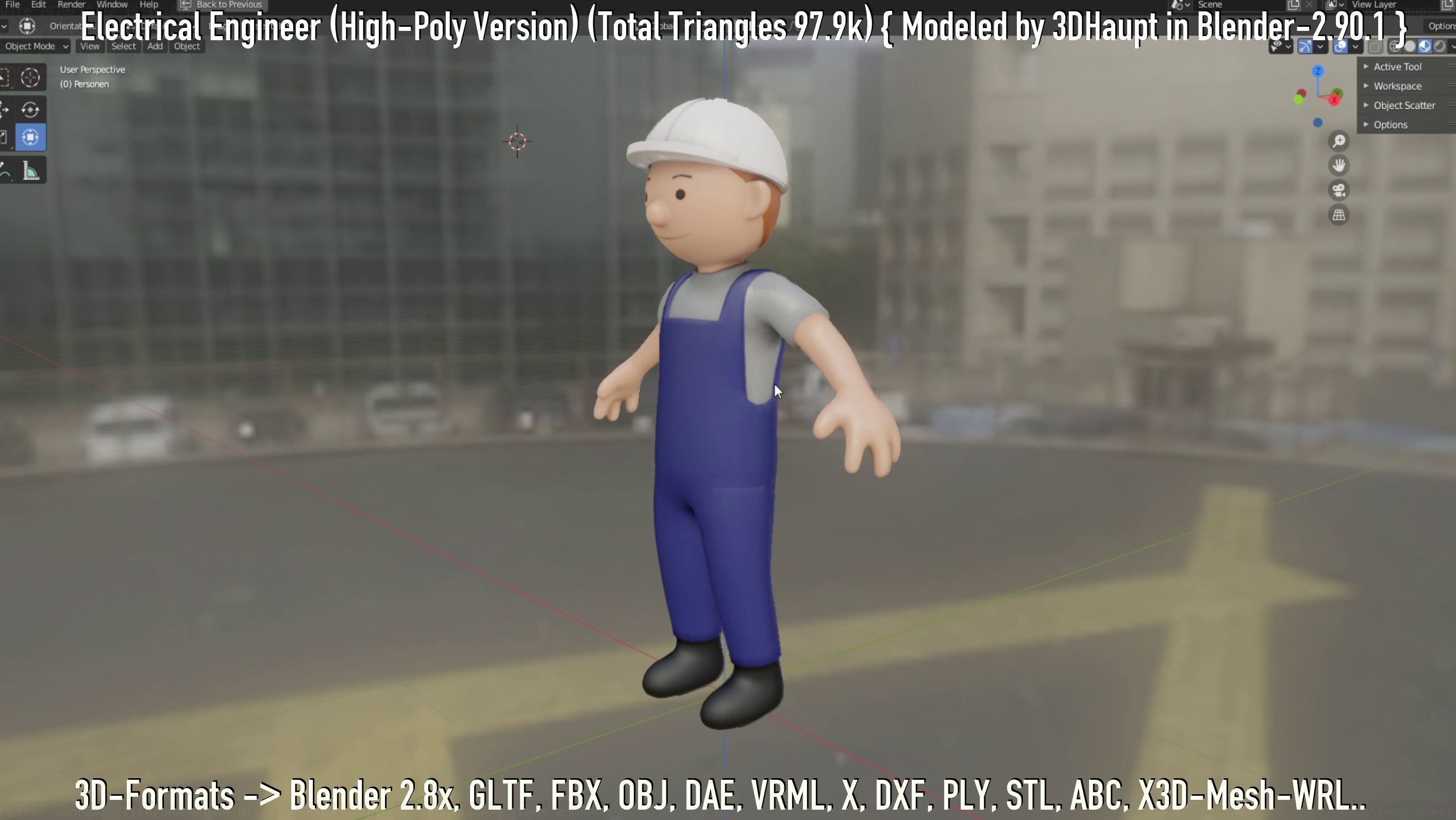 Electrical Engineer High-Poly Version Not Rigged 3D model_128