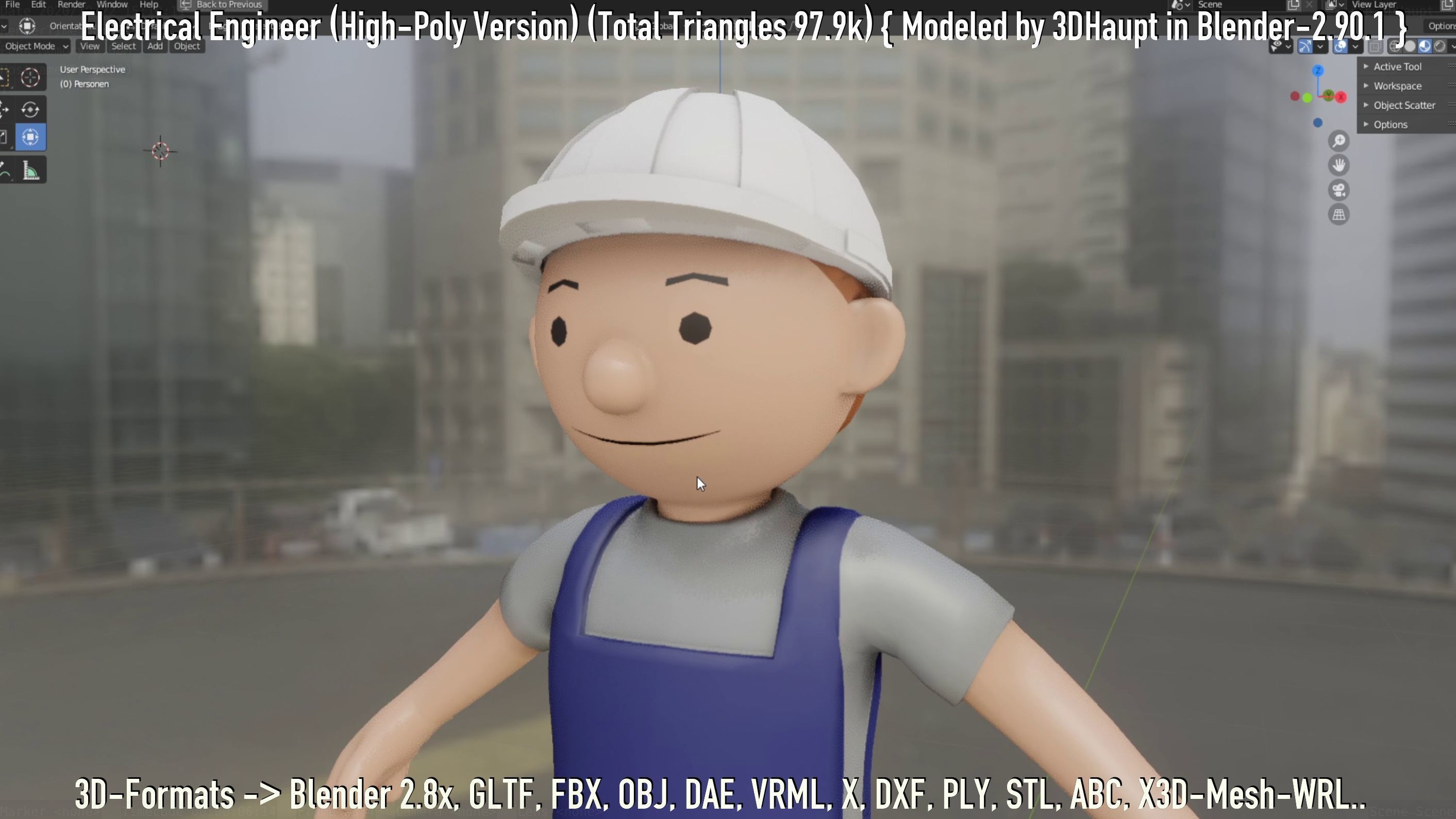 Electrical Engineer High-Poly Version Not Rigged 3D model_24