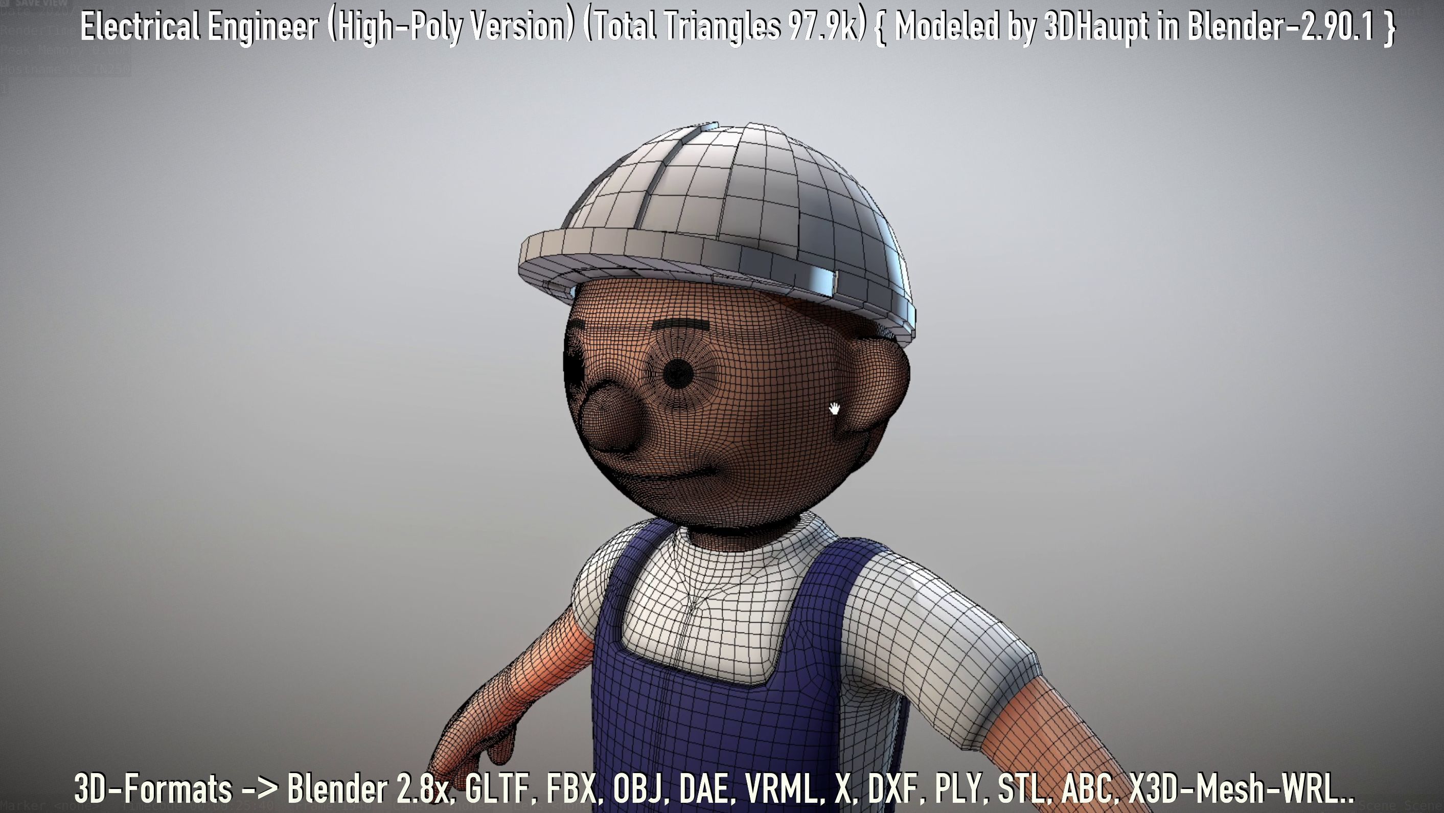 Electrical Engineer High-Poly Version Not Rigged 3D model_52