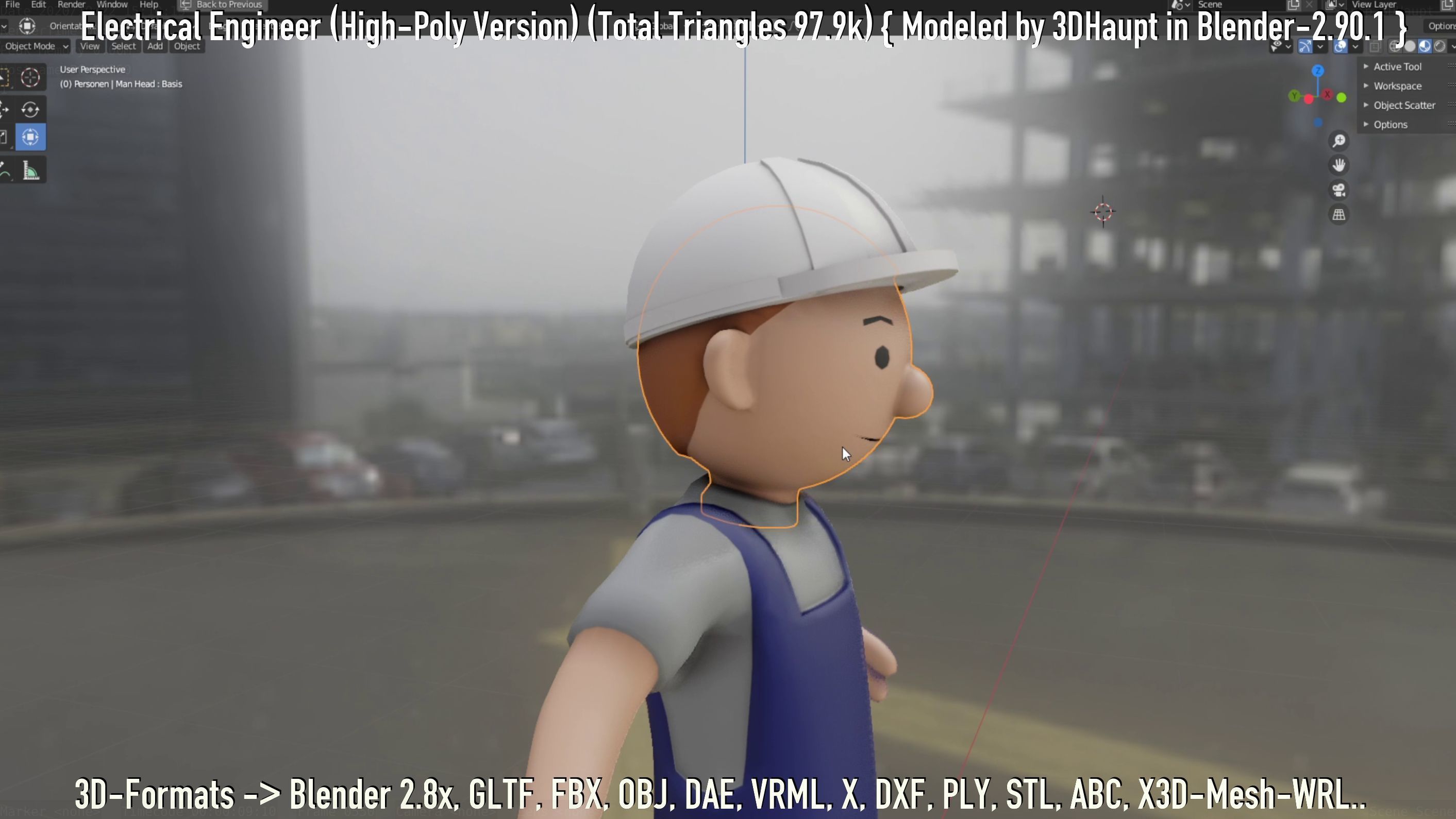 Electrical Engineer High-Poly Version Not Rigged 3D model_27