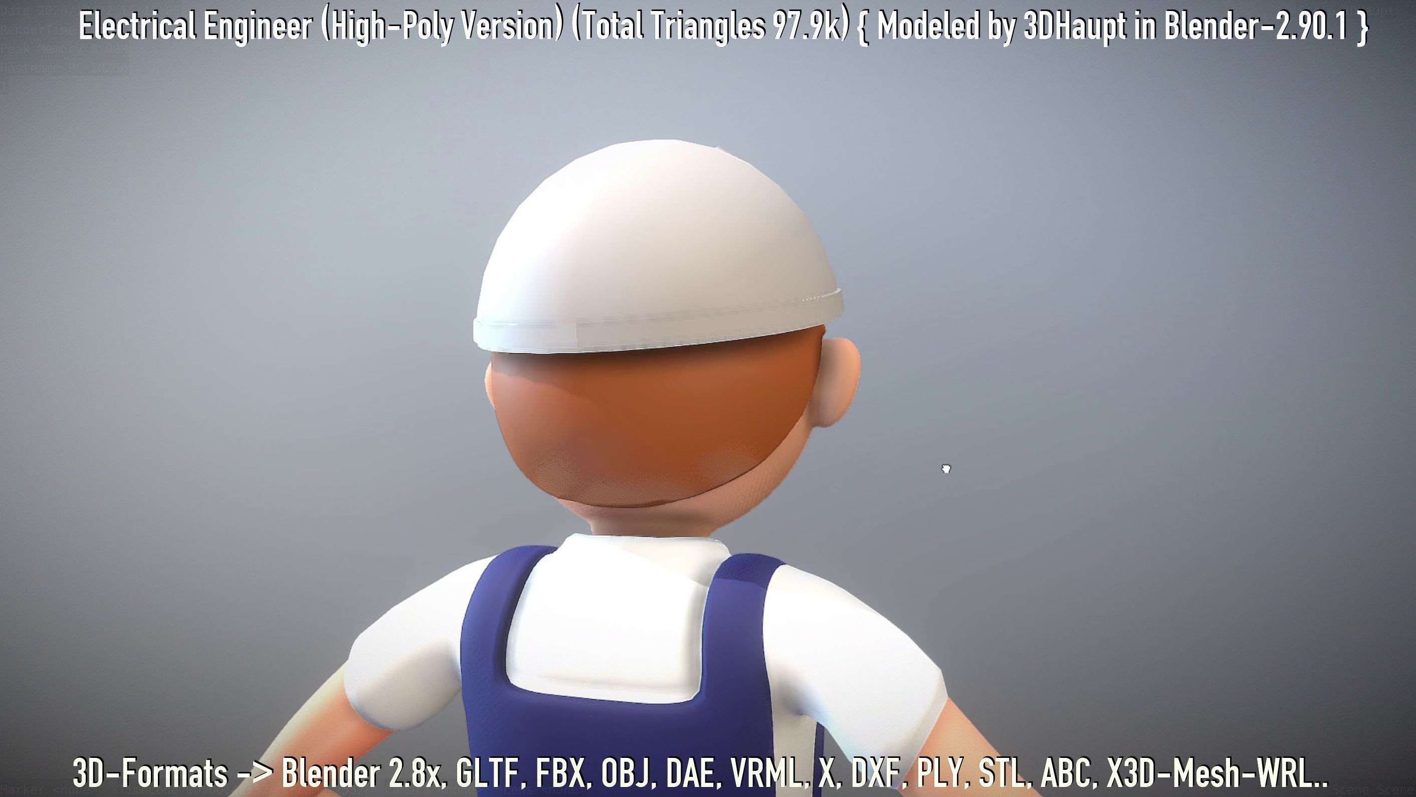 Electrical Engineer High-Poly Version Not Rigged 3D model_17