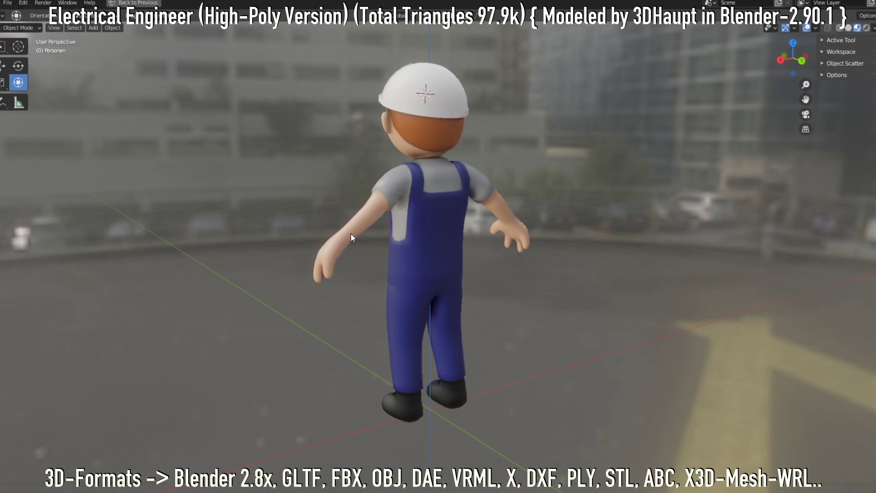 Electrical Engineer High-Poly Version Not Rigged 3D model_100