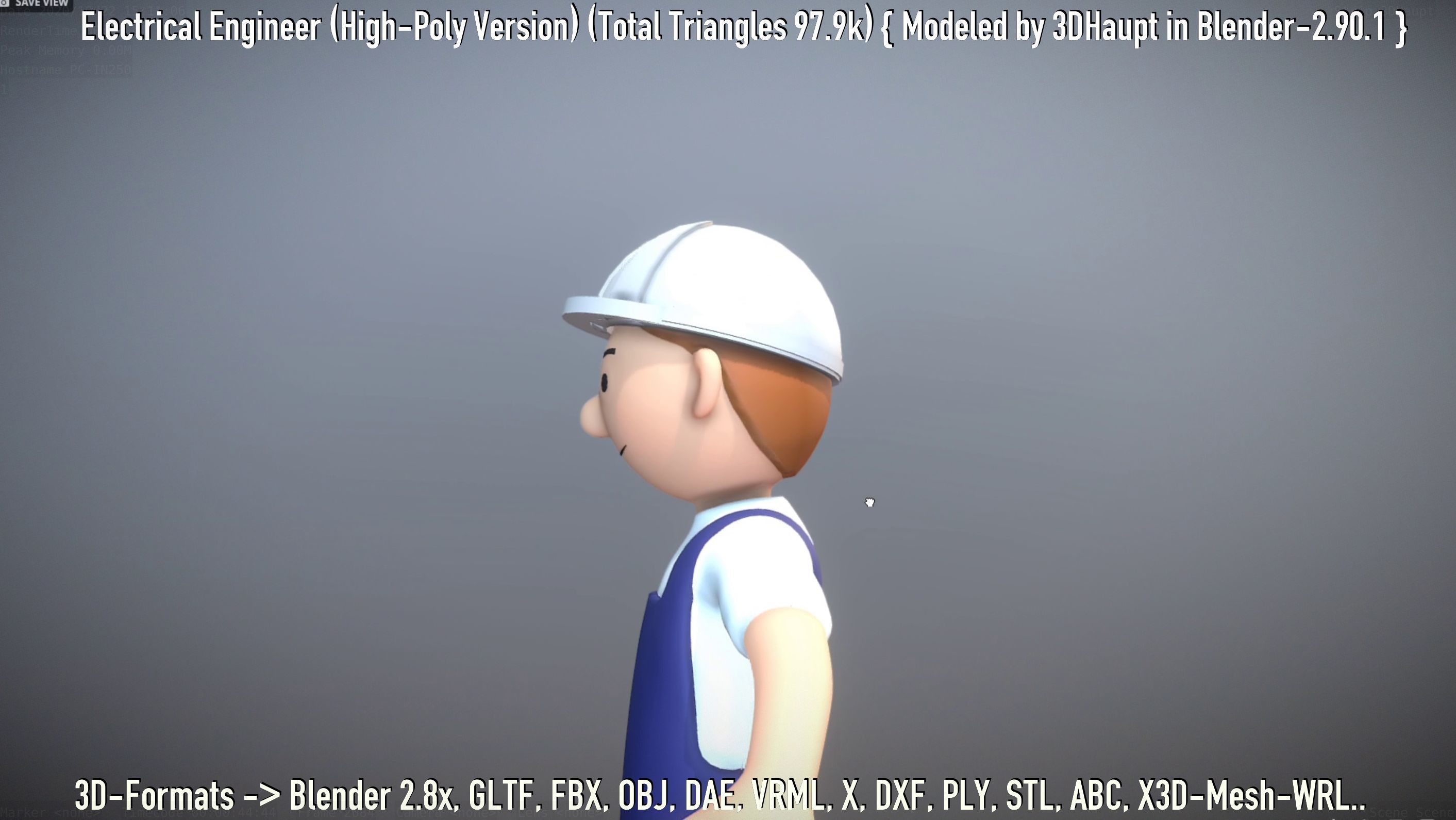 Electrical Engineer High-Poly Version Not Rigged 3D model_81