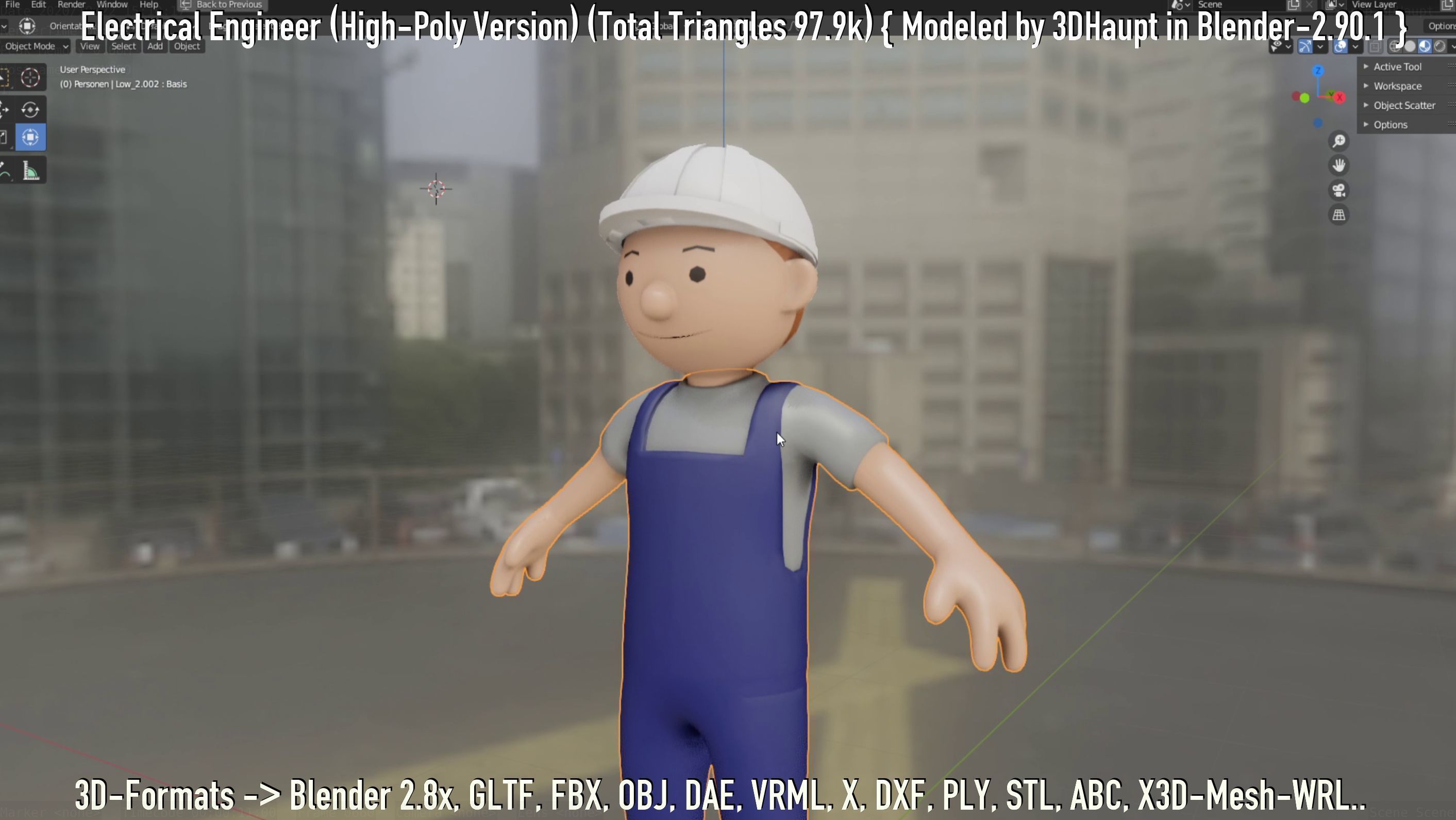 Electrical Engineer High-Poly Version Not Rigged 3D model_116