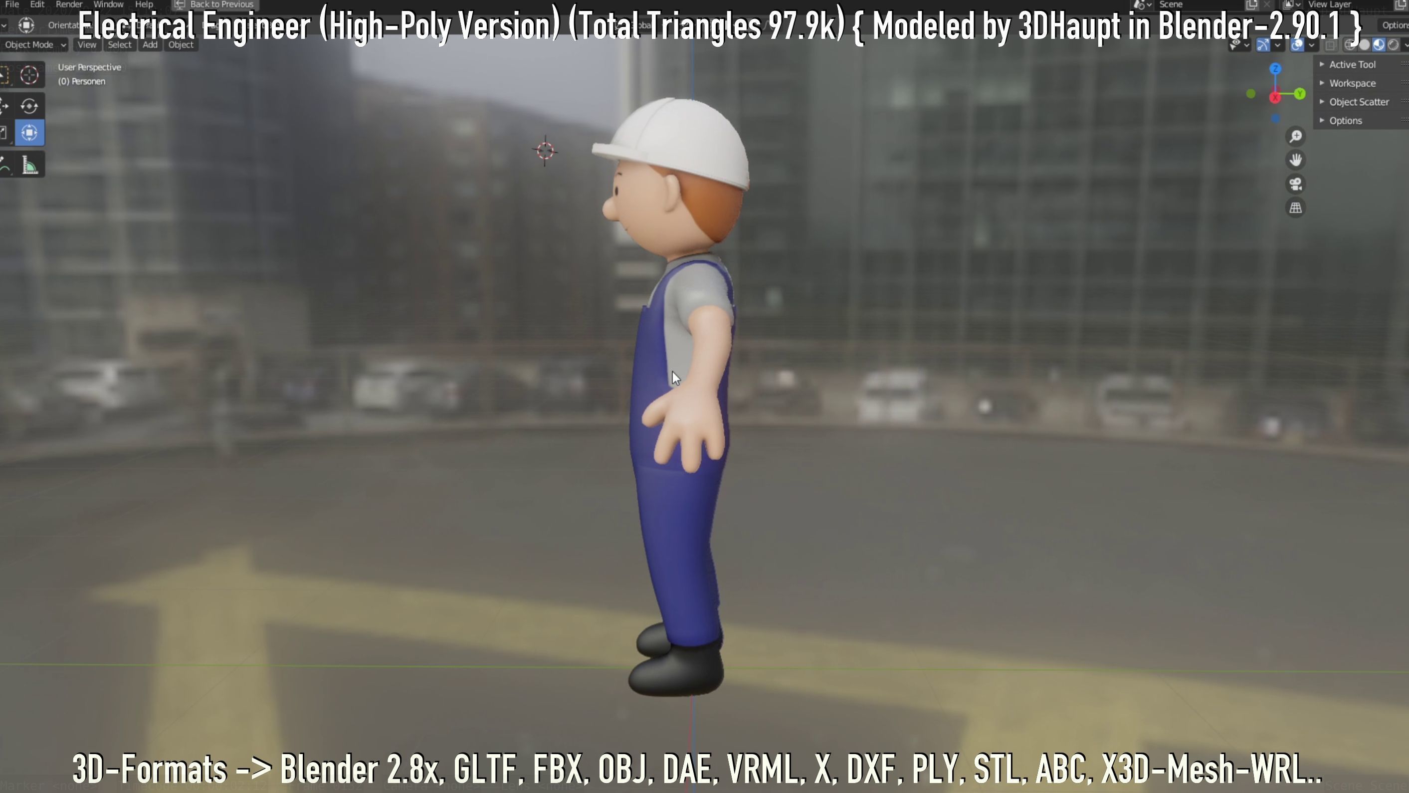 Electrical Engineer High-Poly Version Not Rigged 3D model_109