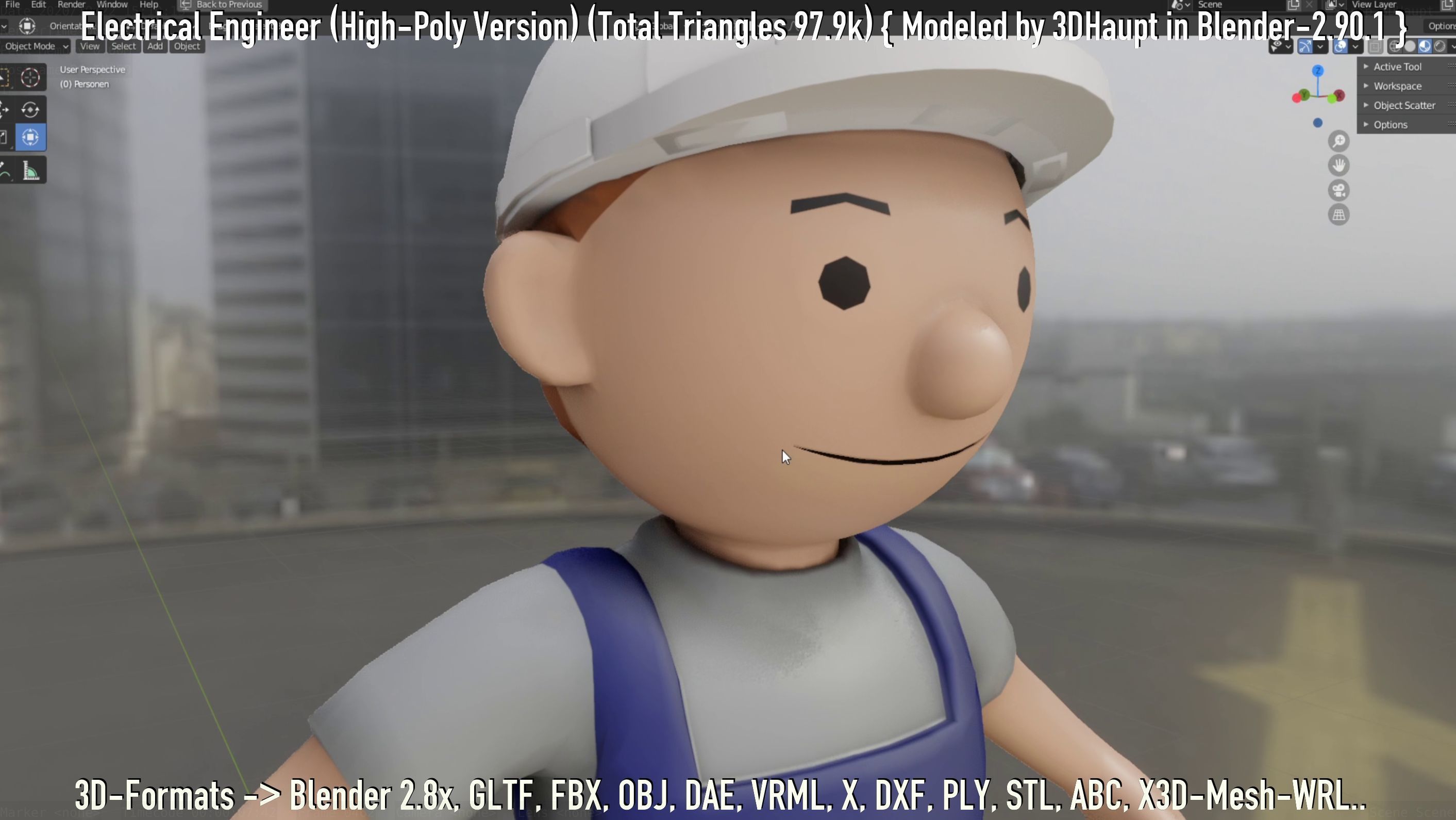 Electrical Engineer High-Poly Version Not Rigged 3D model_7