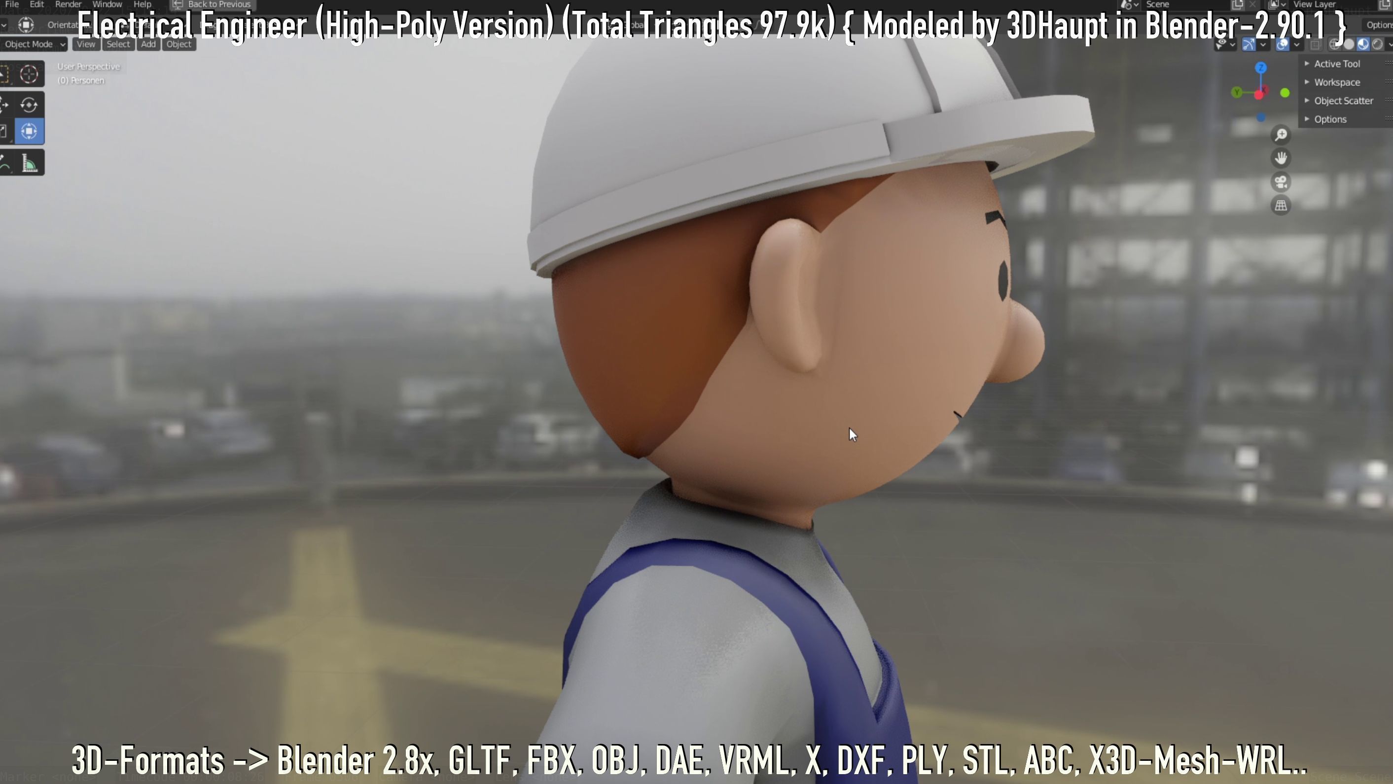 Electrical Engineer High-Poly Version Not Rigged 3D model_97