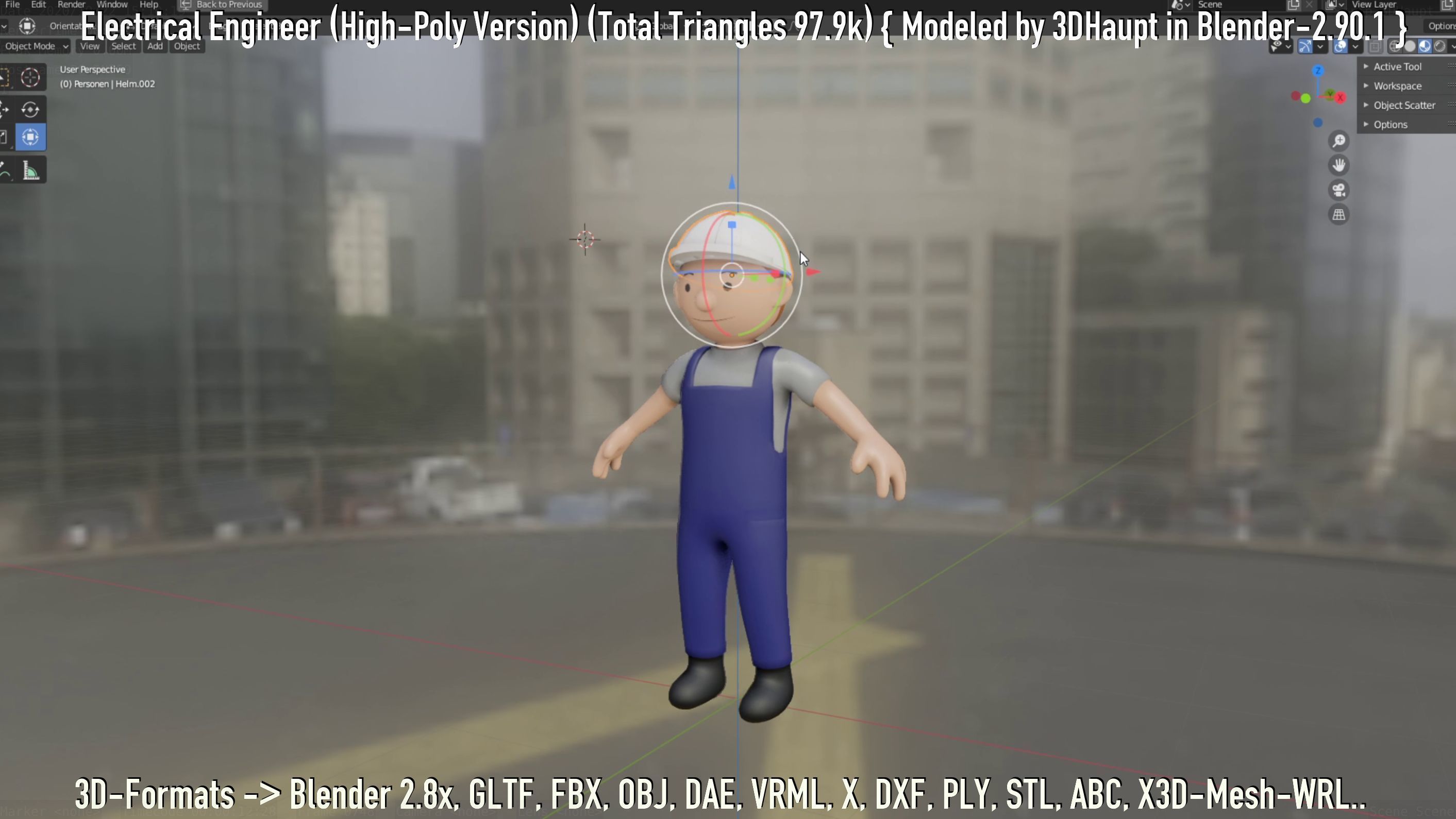 Electrical Engineer High-Poly Version Not Rigged 3D model_137