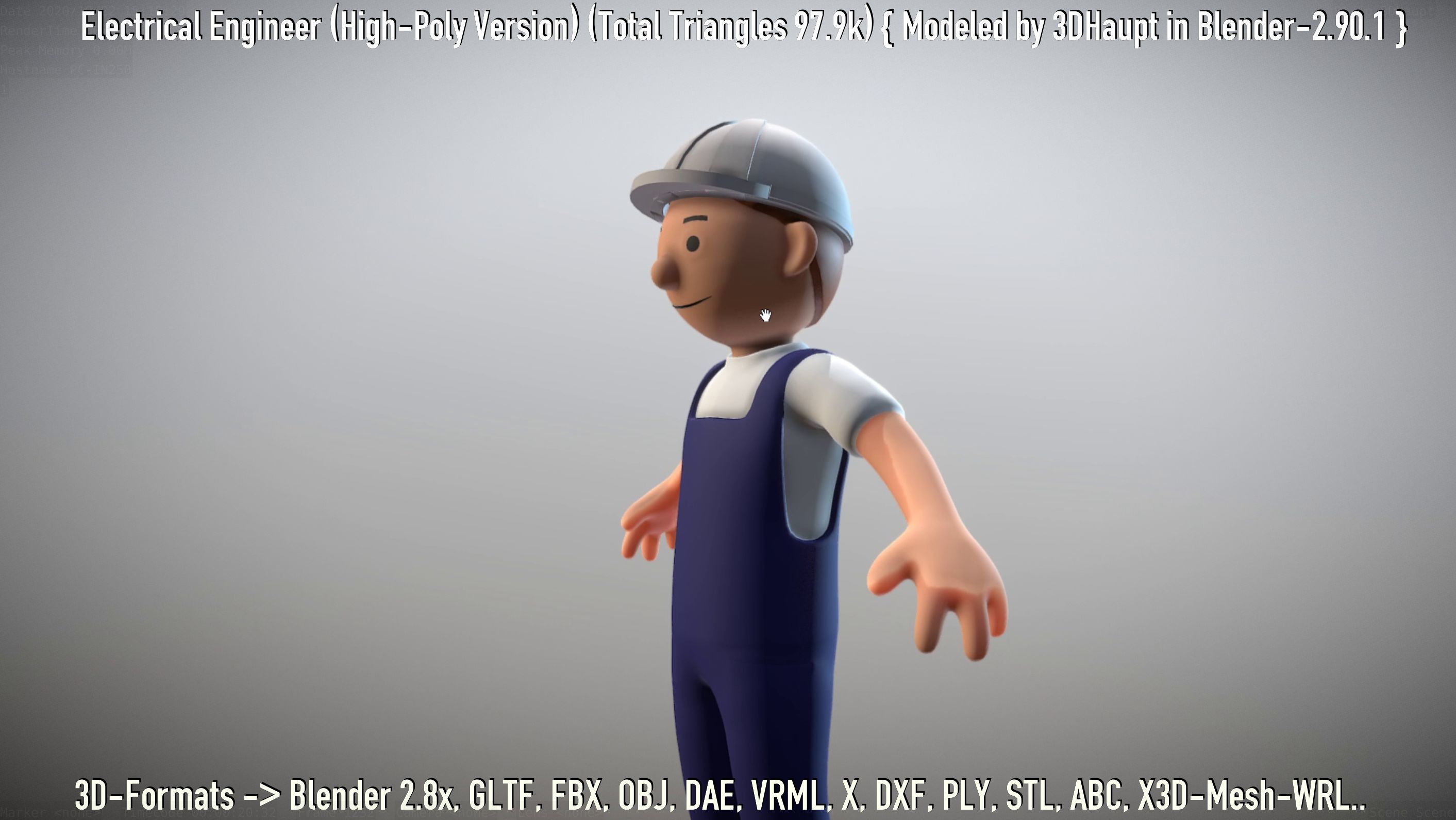 Electrical Engineer High-Poly Version Not Rigged 3D model_6