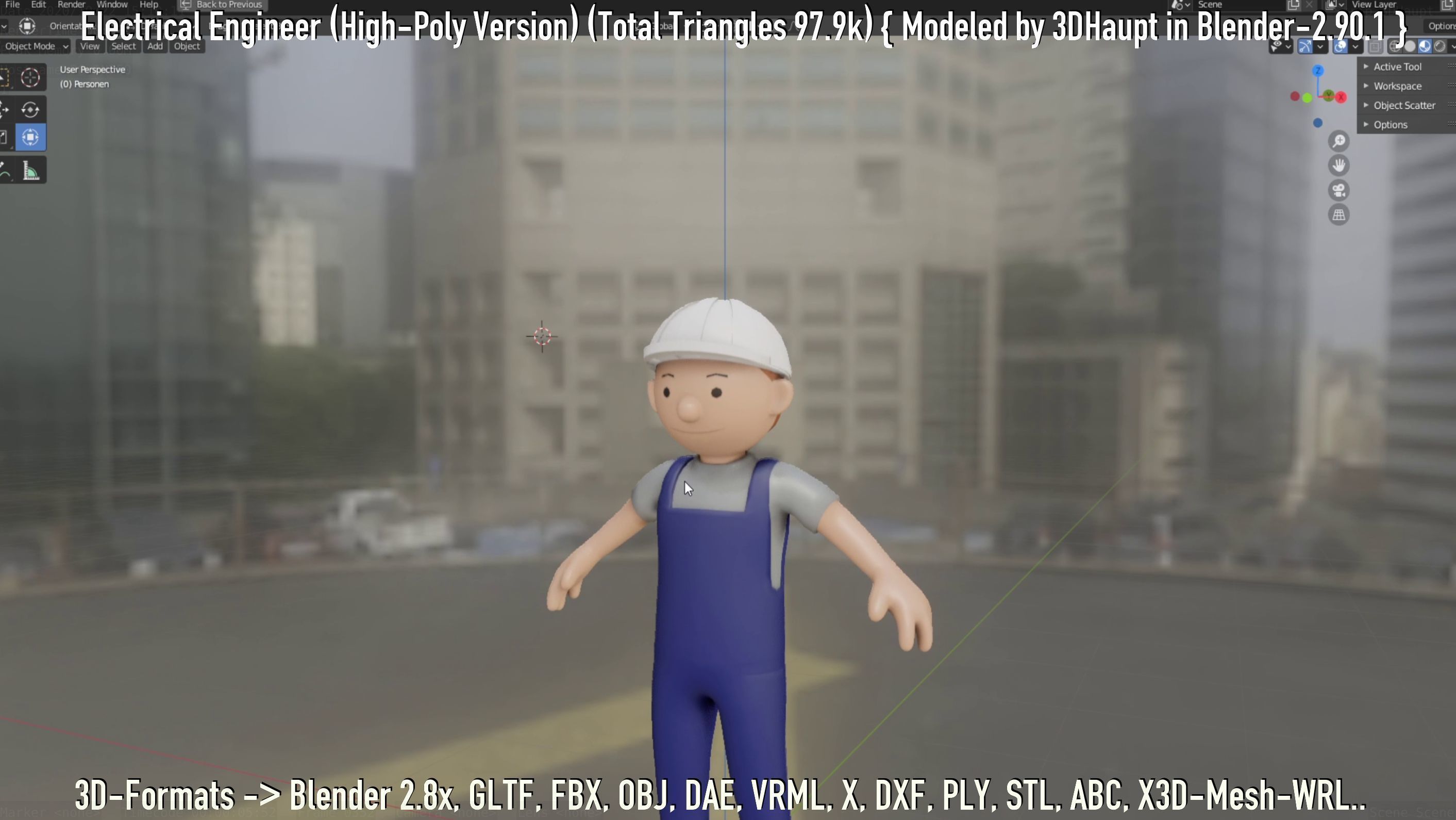 Electrical Engineer High-Poly Version Not Rigged 3D model_136