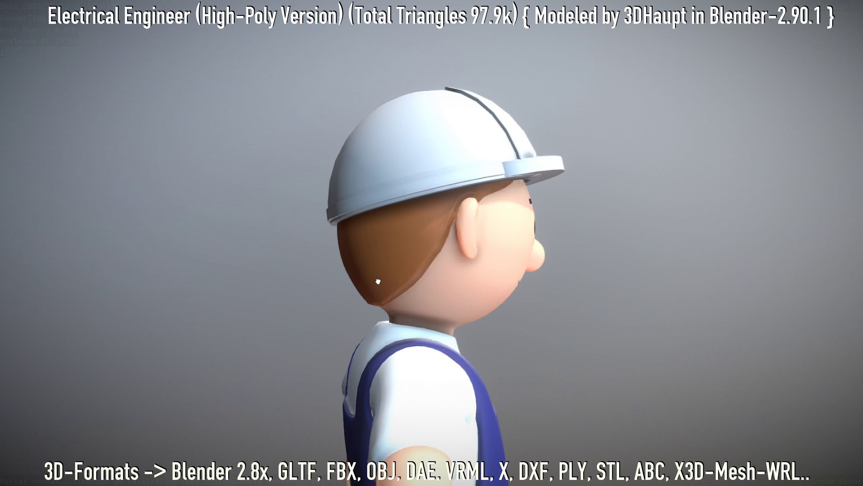 Electrical Engineer High-Poly Version Not Rigged 3D model_36