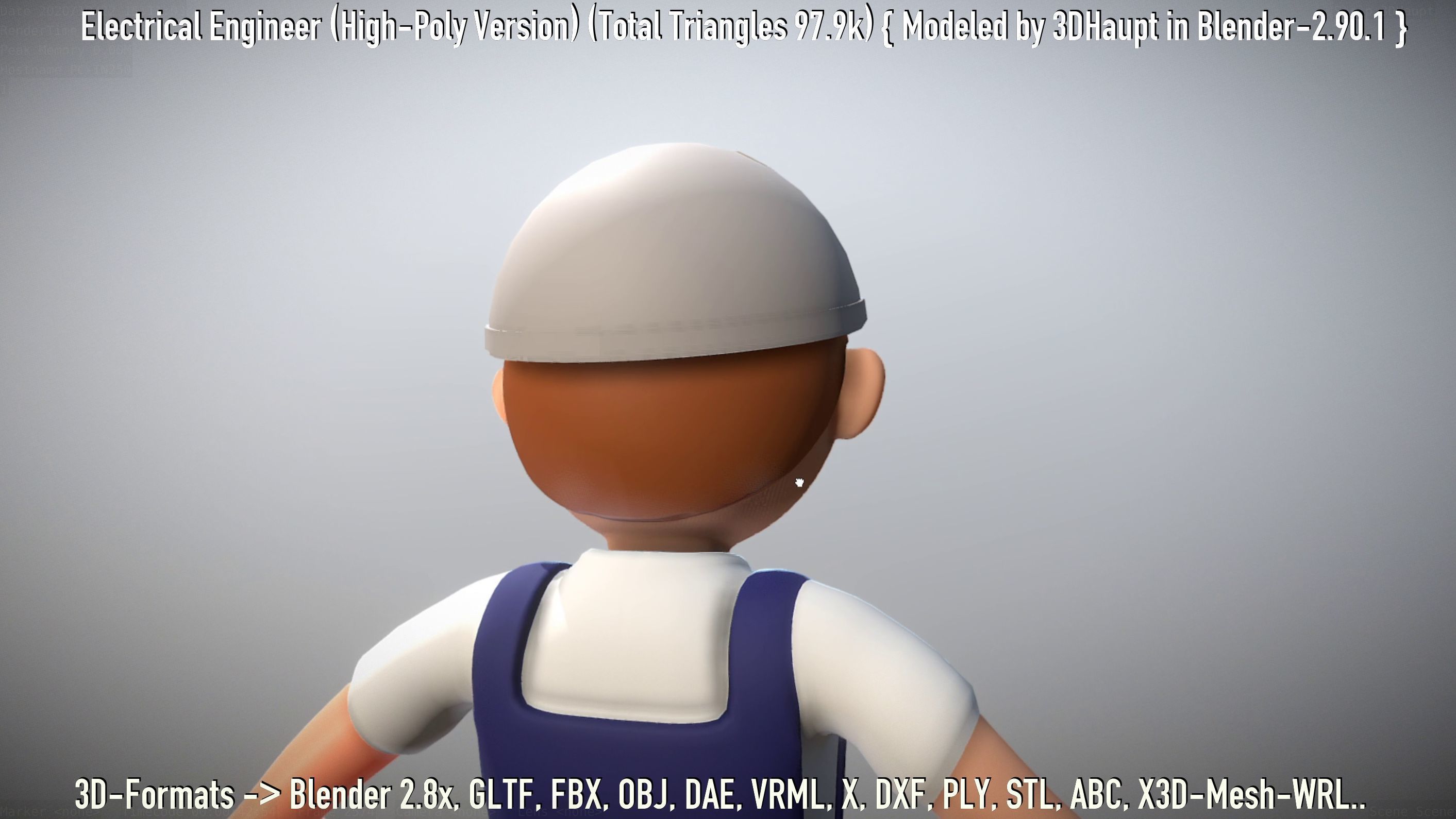 Electrical Engineer High-Poly Version Not Rigged 3D model_113