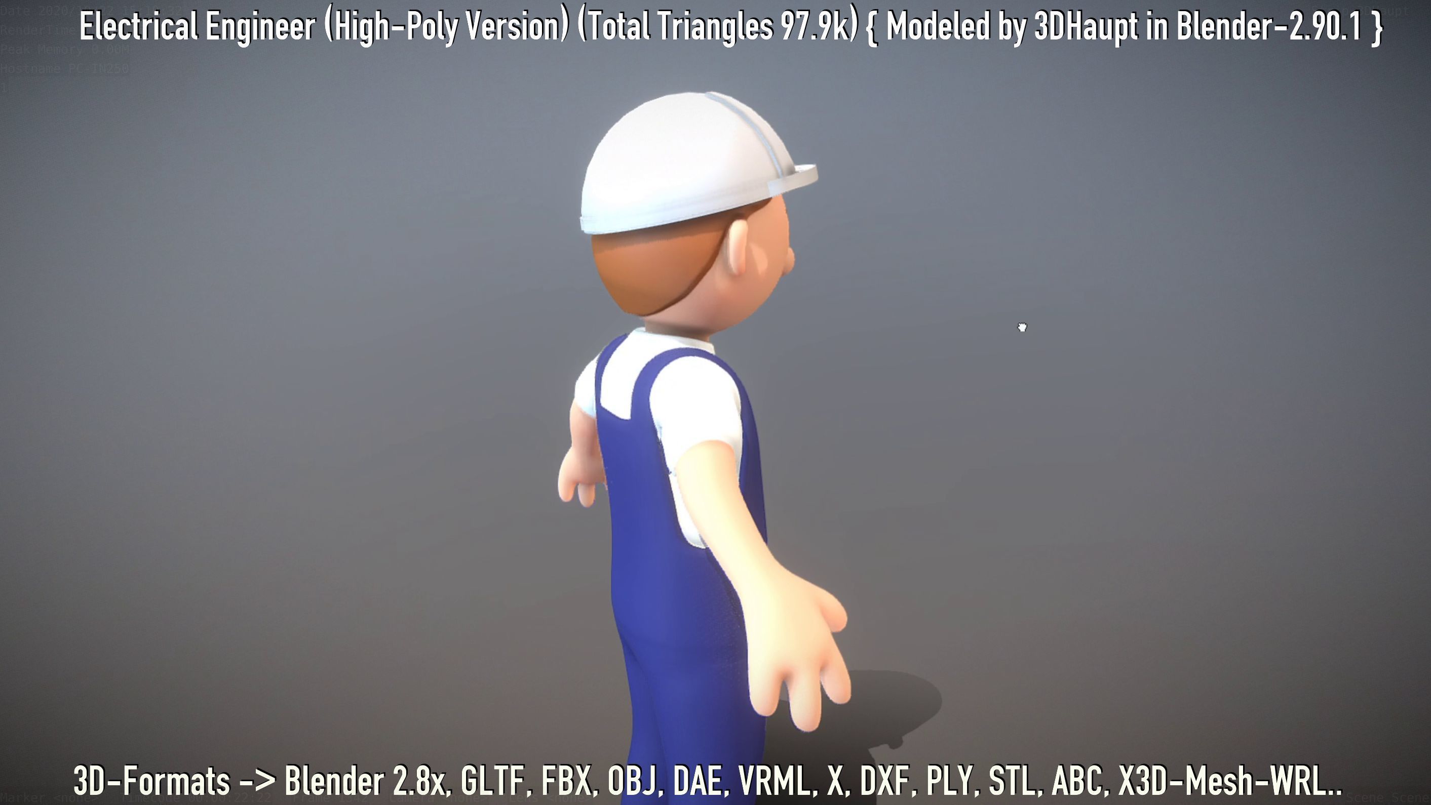 Electrical Engineer High-Poly Version Not Rigged 3D model_8