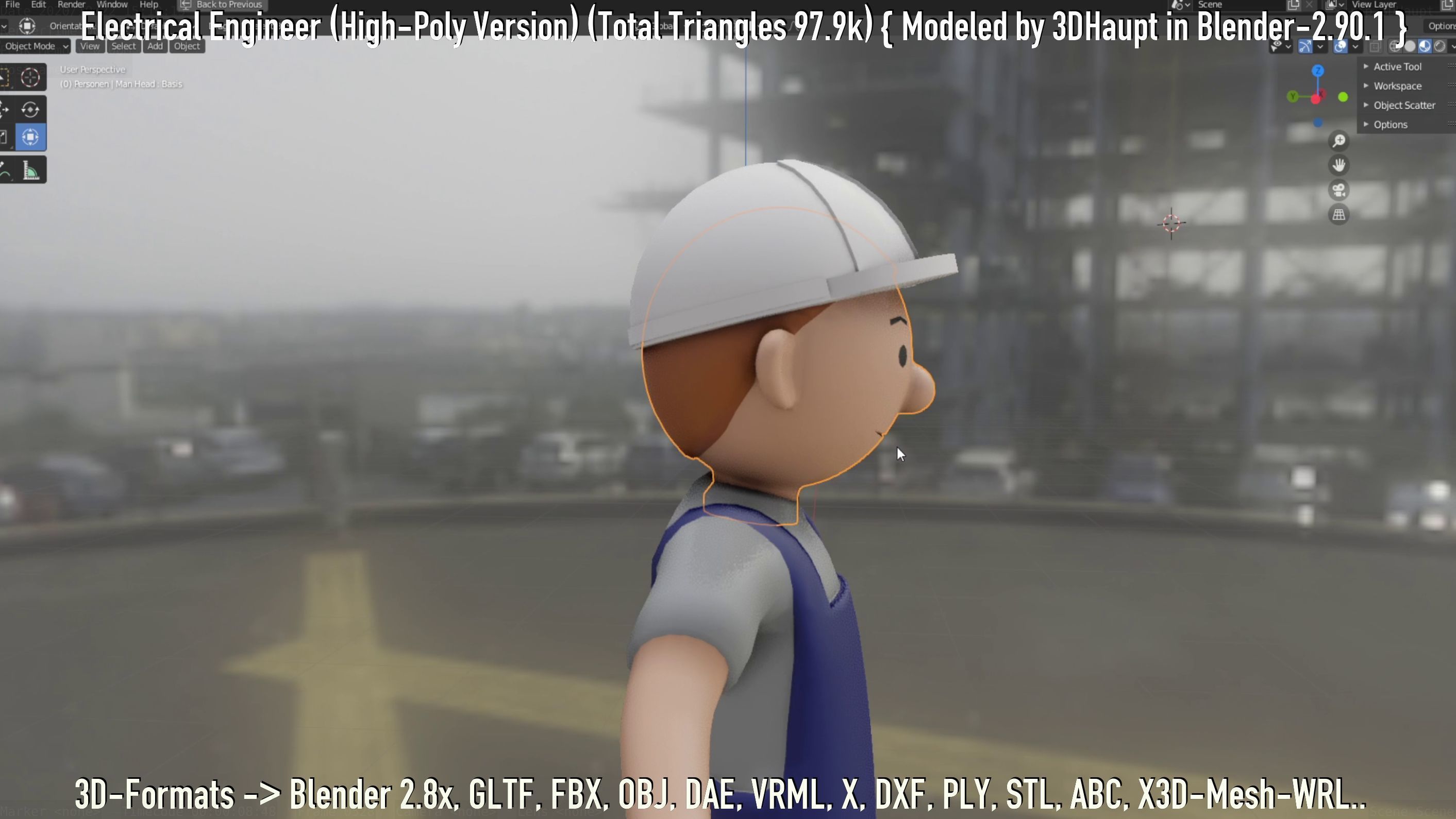 Electrical Engineer High-Poly Version Not Rigged 3D model_26