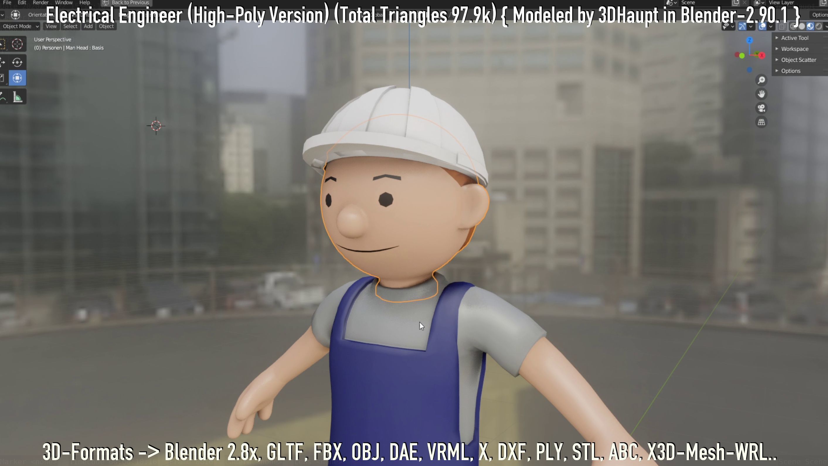 Electrical Engineer High-Poly Version Not Rigged 3D model_139