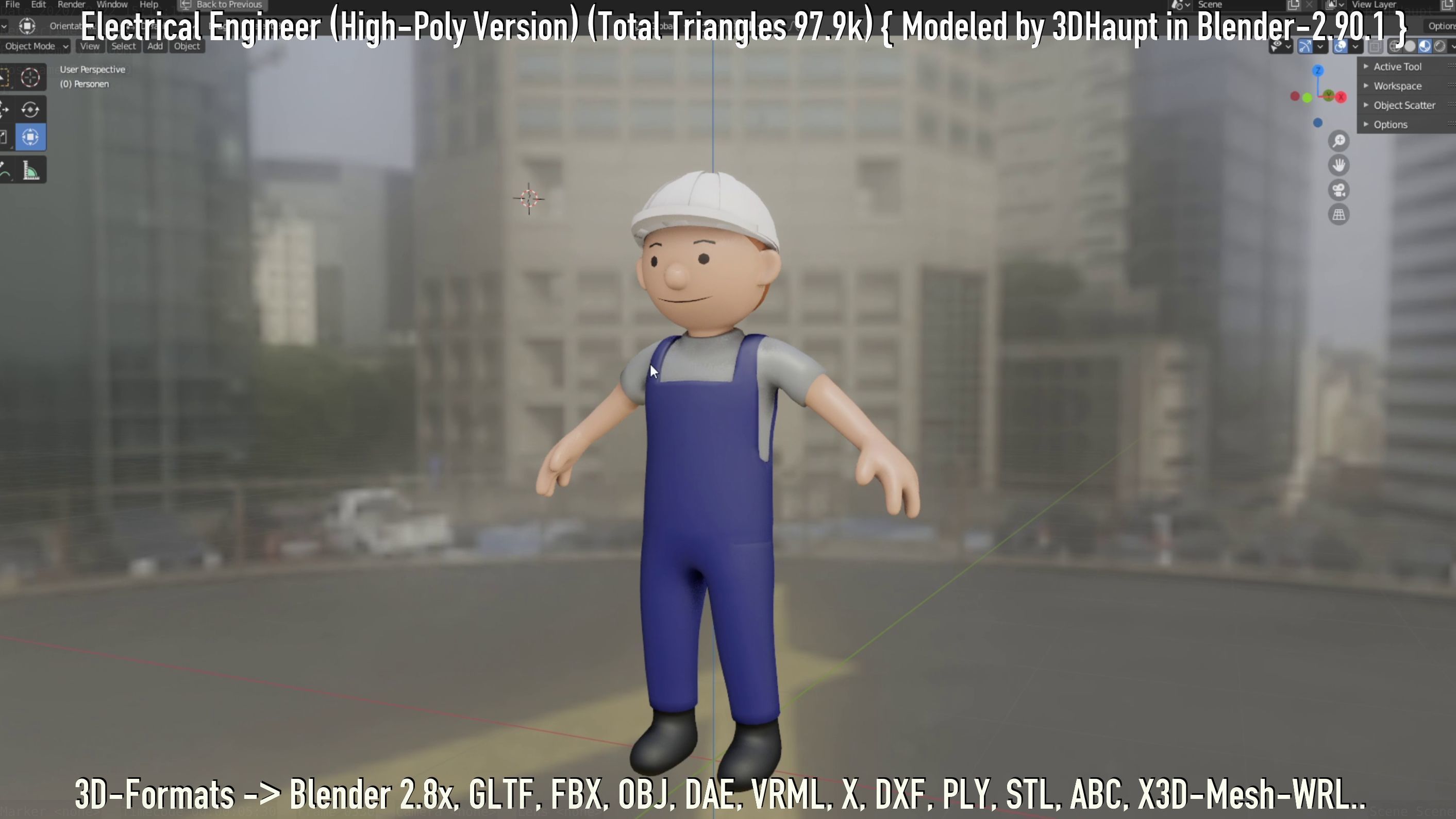 Electrical Engineer High-Poly Version Not Rigged 3D model_73