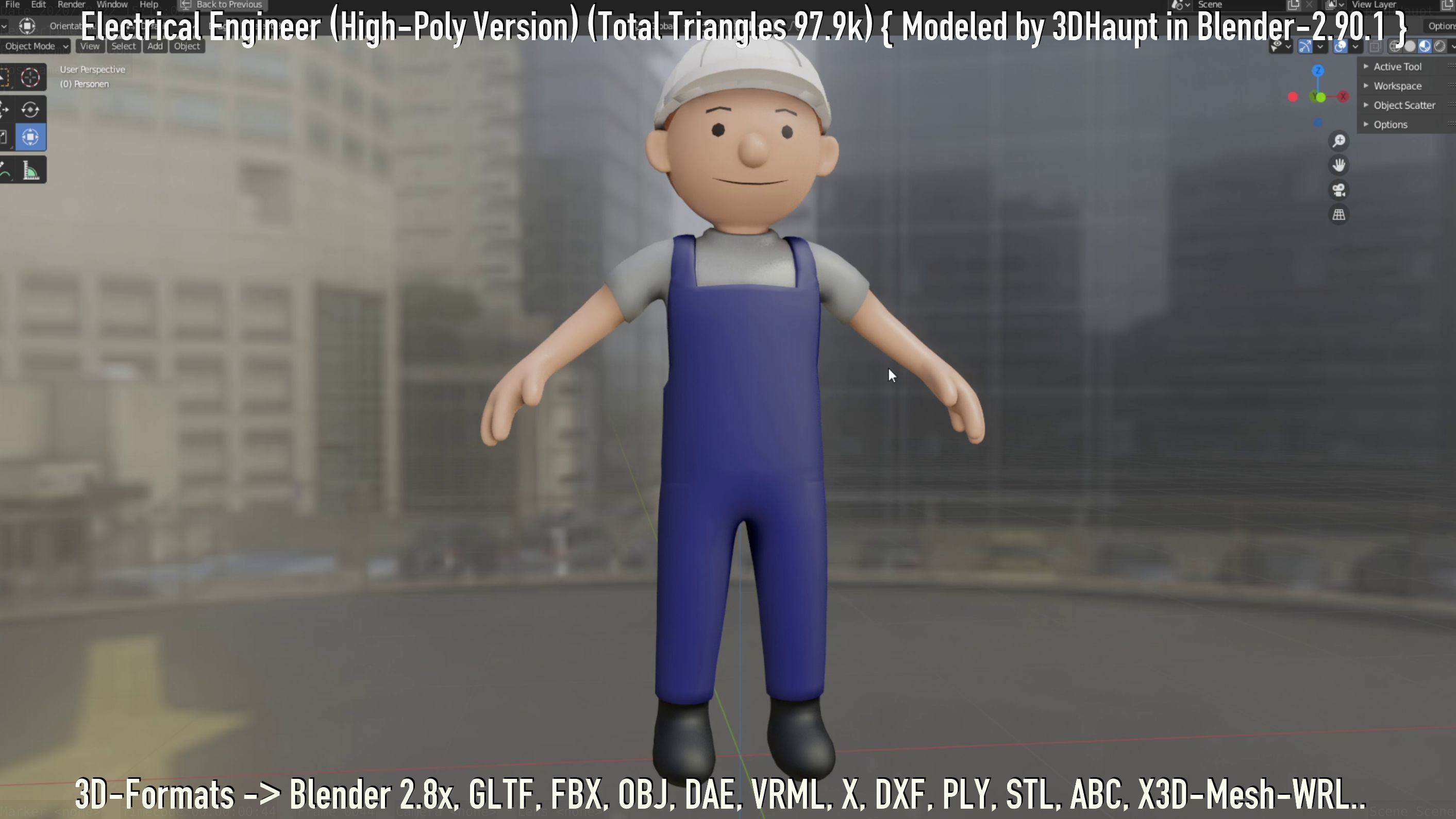 Electrical Engineer High-Poly Version Not Rigged 3D model_71