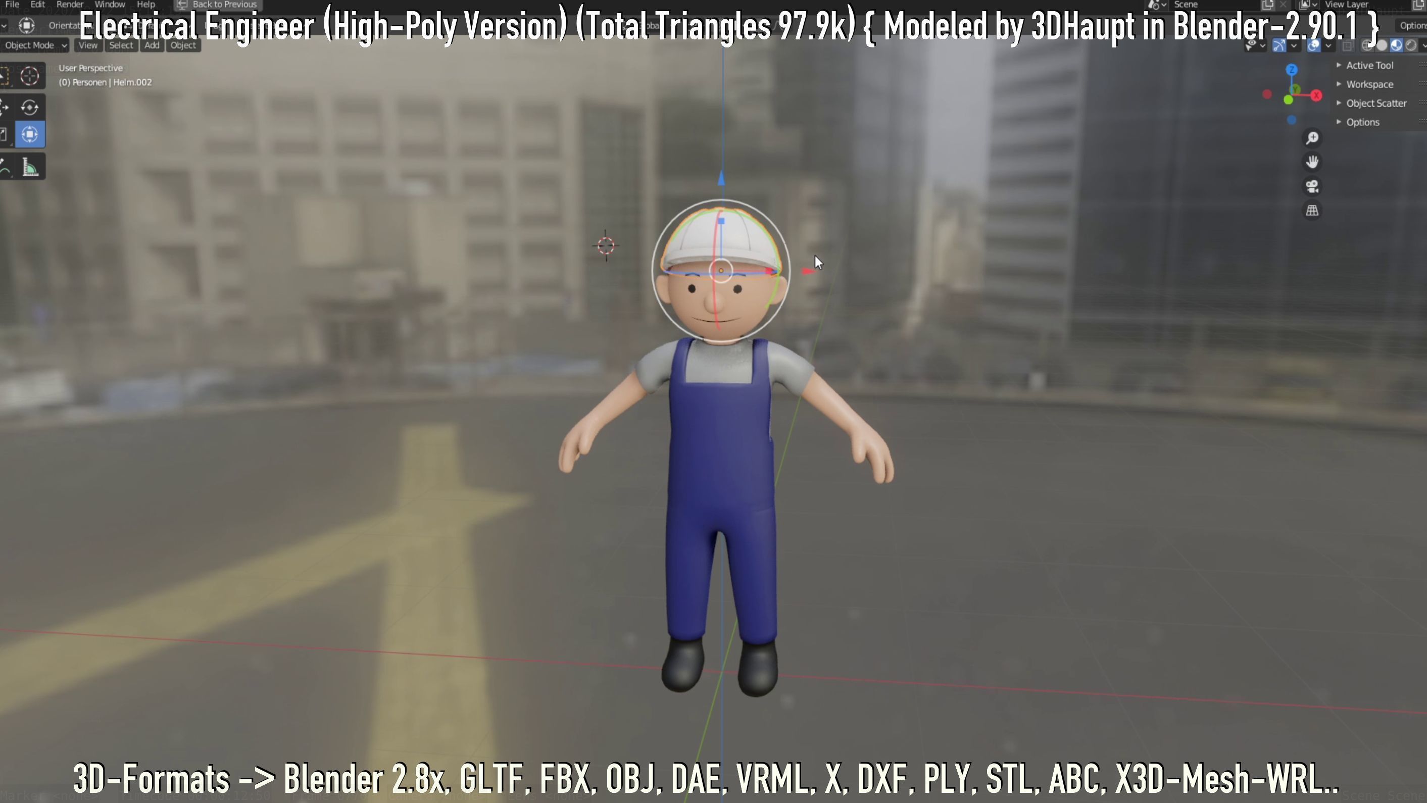 Electrical Engineer High-Poly Version Not Rigged 3D model_103