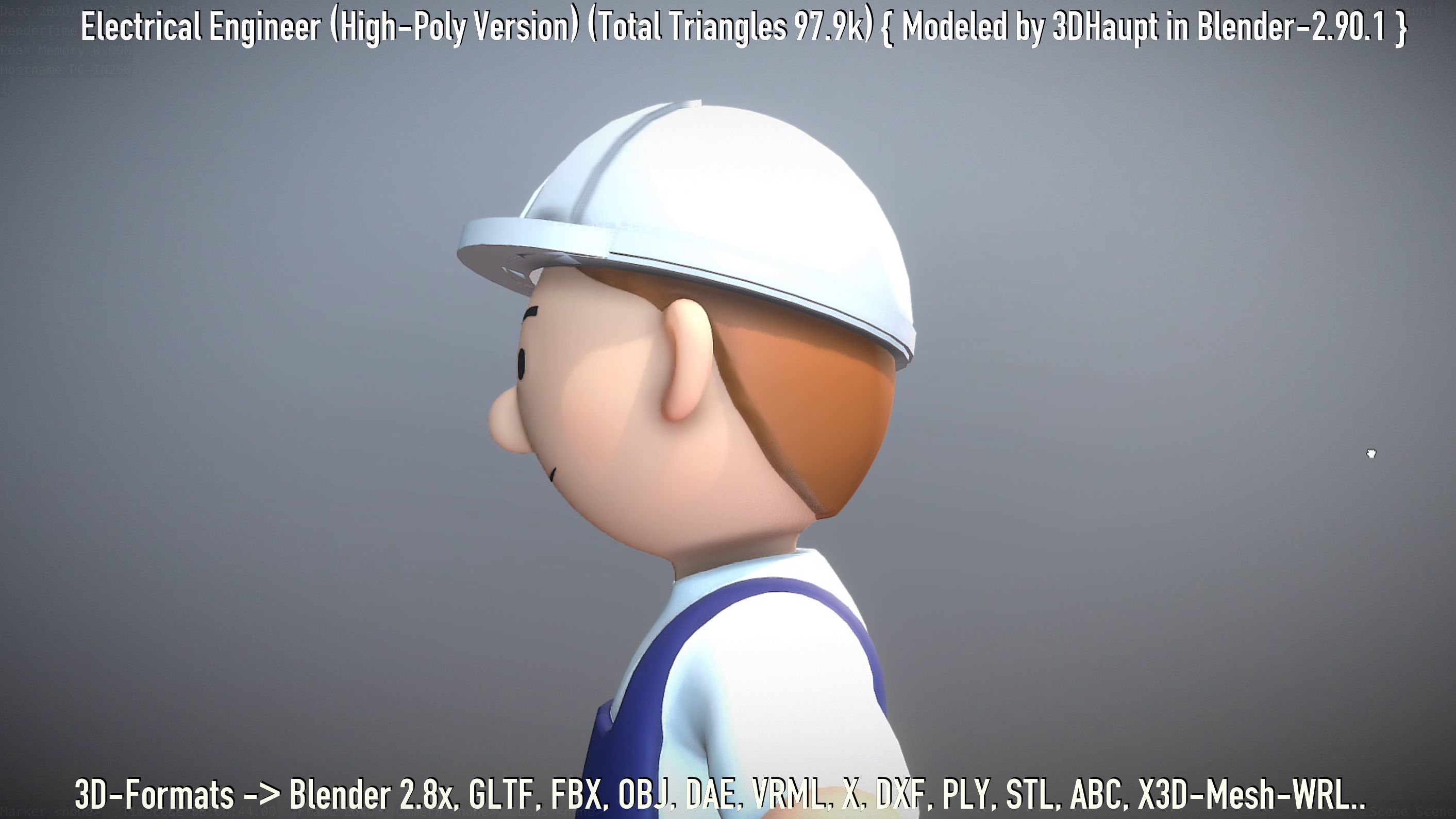 Electrical Engineer High-Poly Version Not Rigged 3D model_64