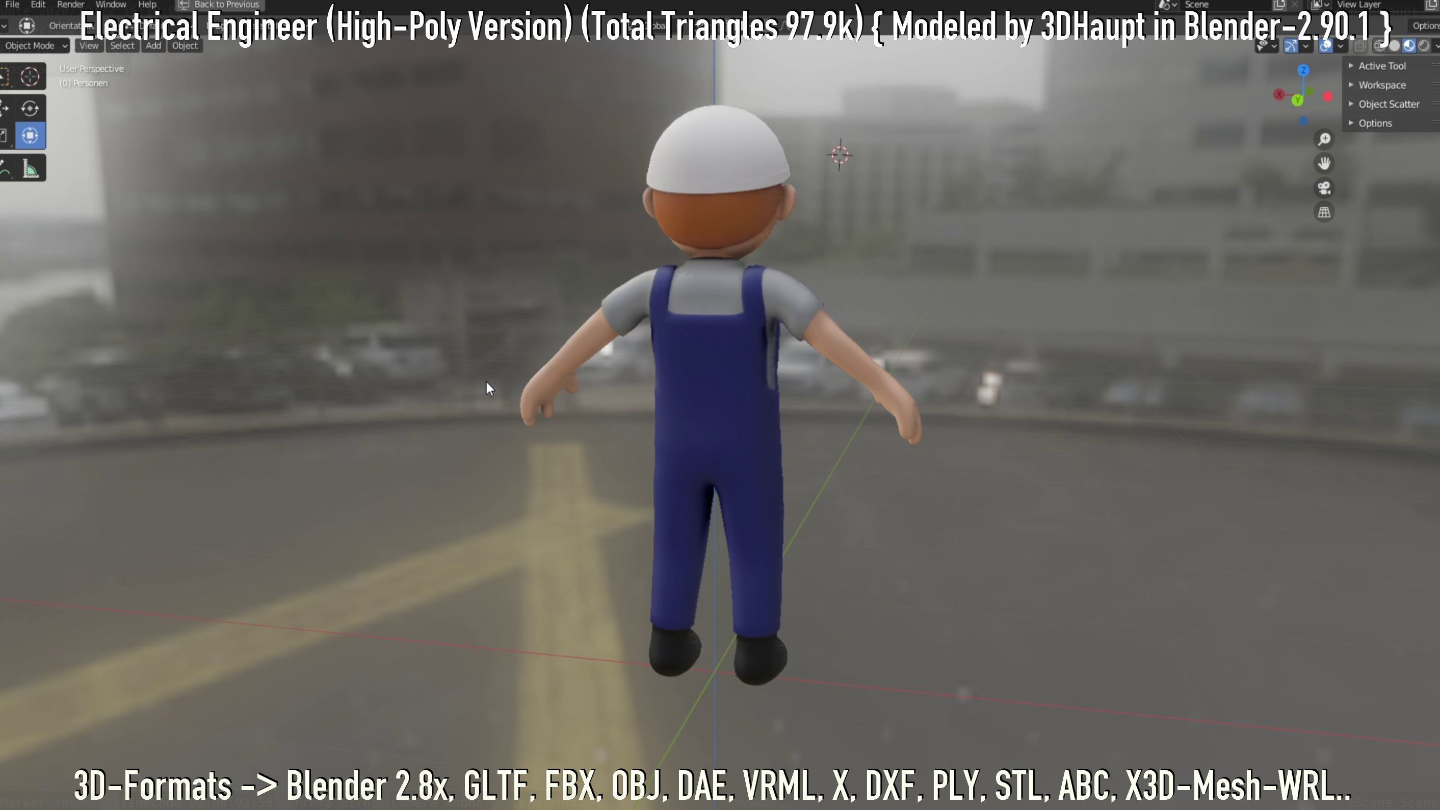 Electrical Engineer High-Poly Version Not Rigged 3D model_45