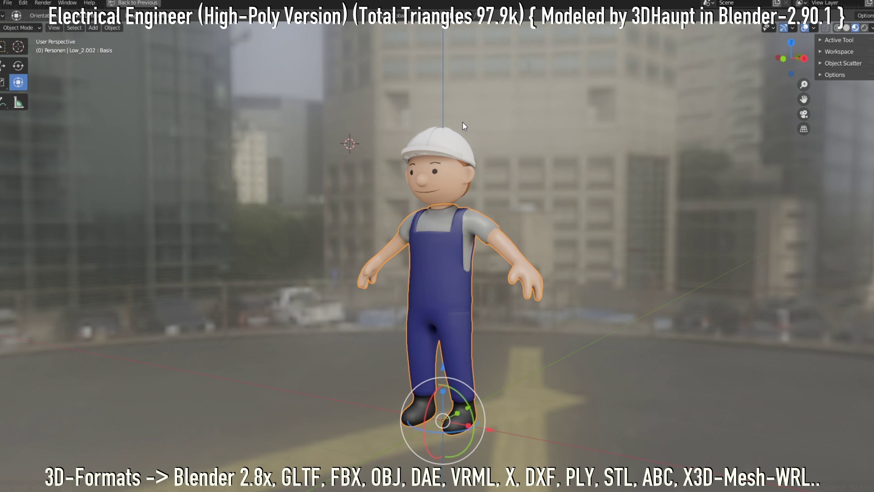 Electrical Engineer High-Poly Version Not Rigged 3D model_48