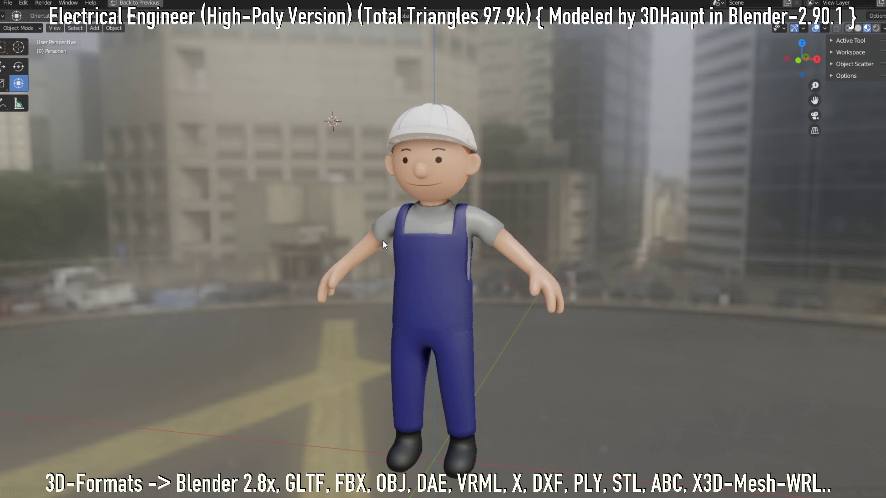 Electrical Engineer High-Poly Version Not Rigged 3D model_23