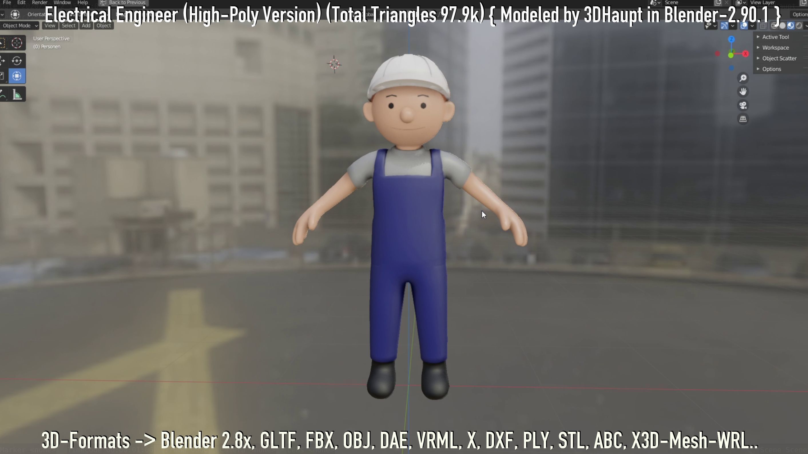 Electrical Engineer High-Poly Version Not Rigged 3D model_43