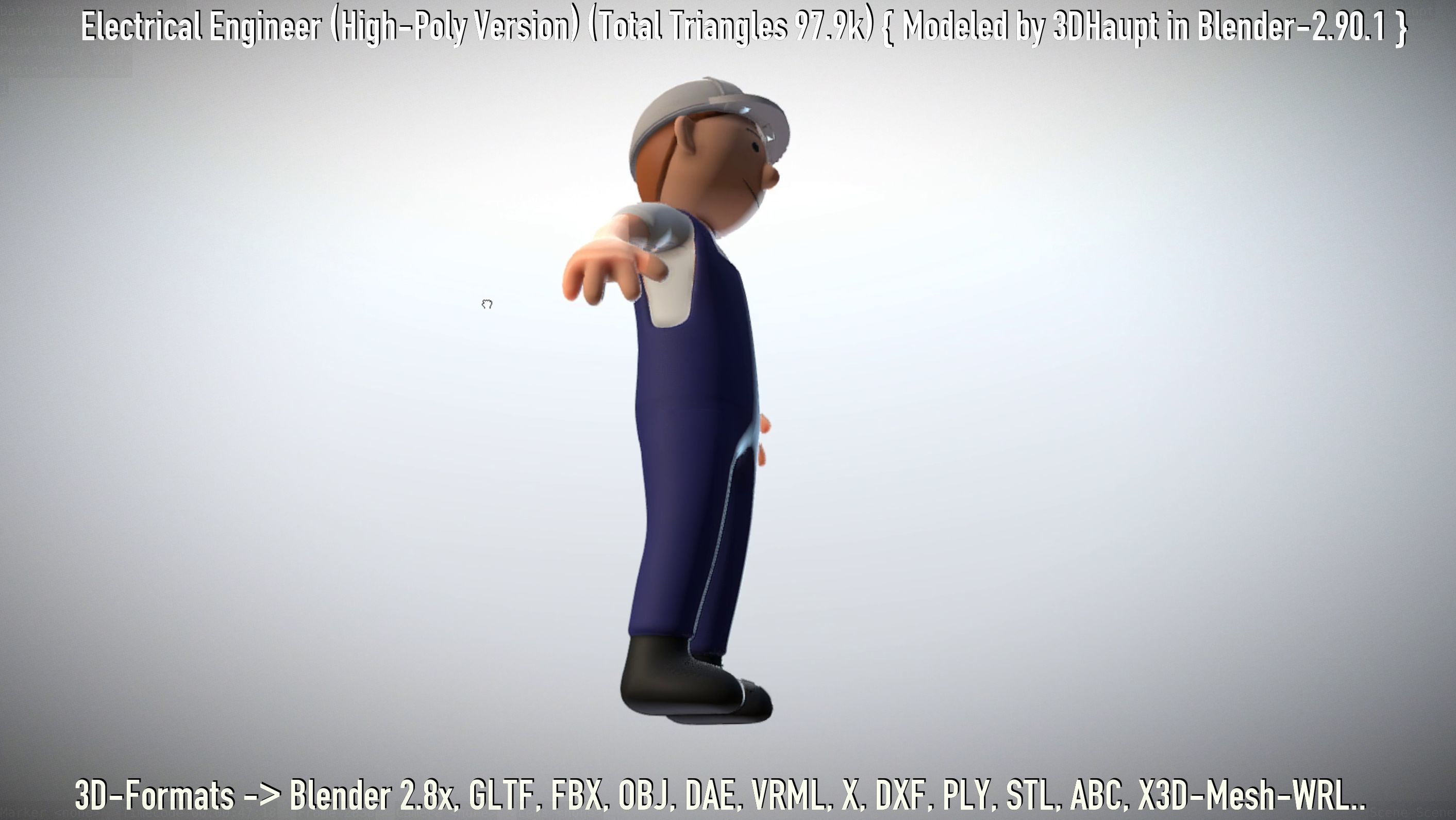 Electrical Engineer High-Poly Version Not Rigged 3D model_146