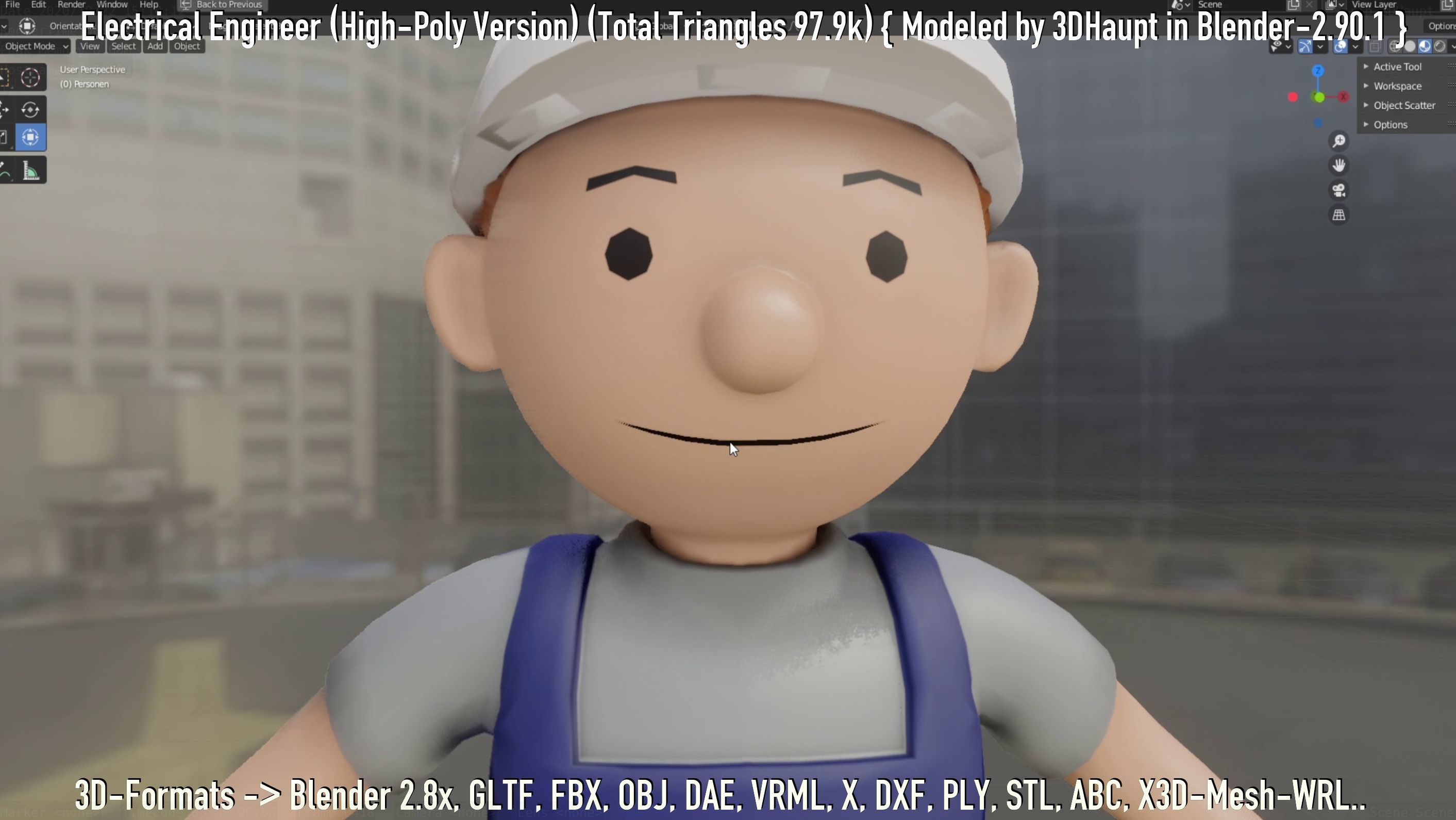 Electrical Engineer High-Poly Version Not Rigged 3D model_5