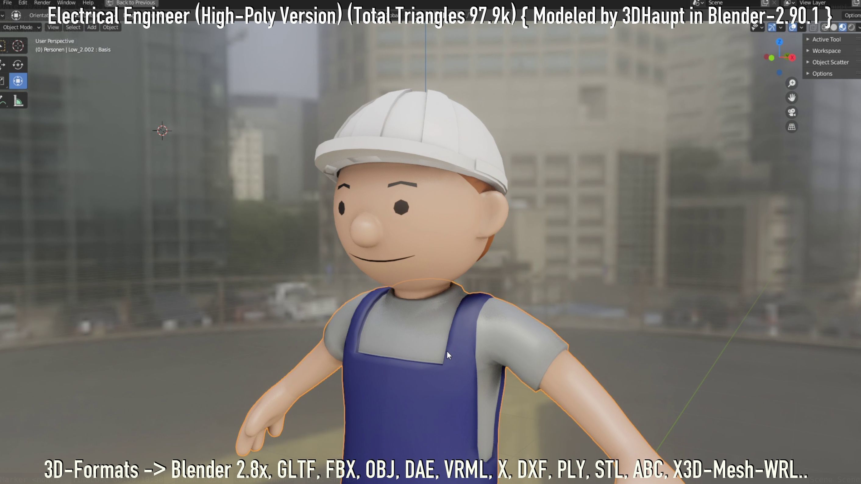 Electrical Engineer High-Poly Version Not Rigged 3D model_68