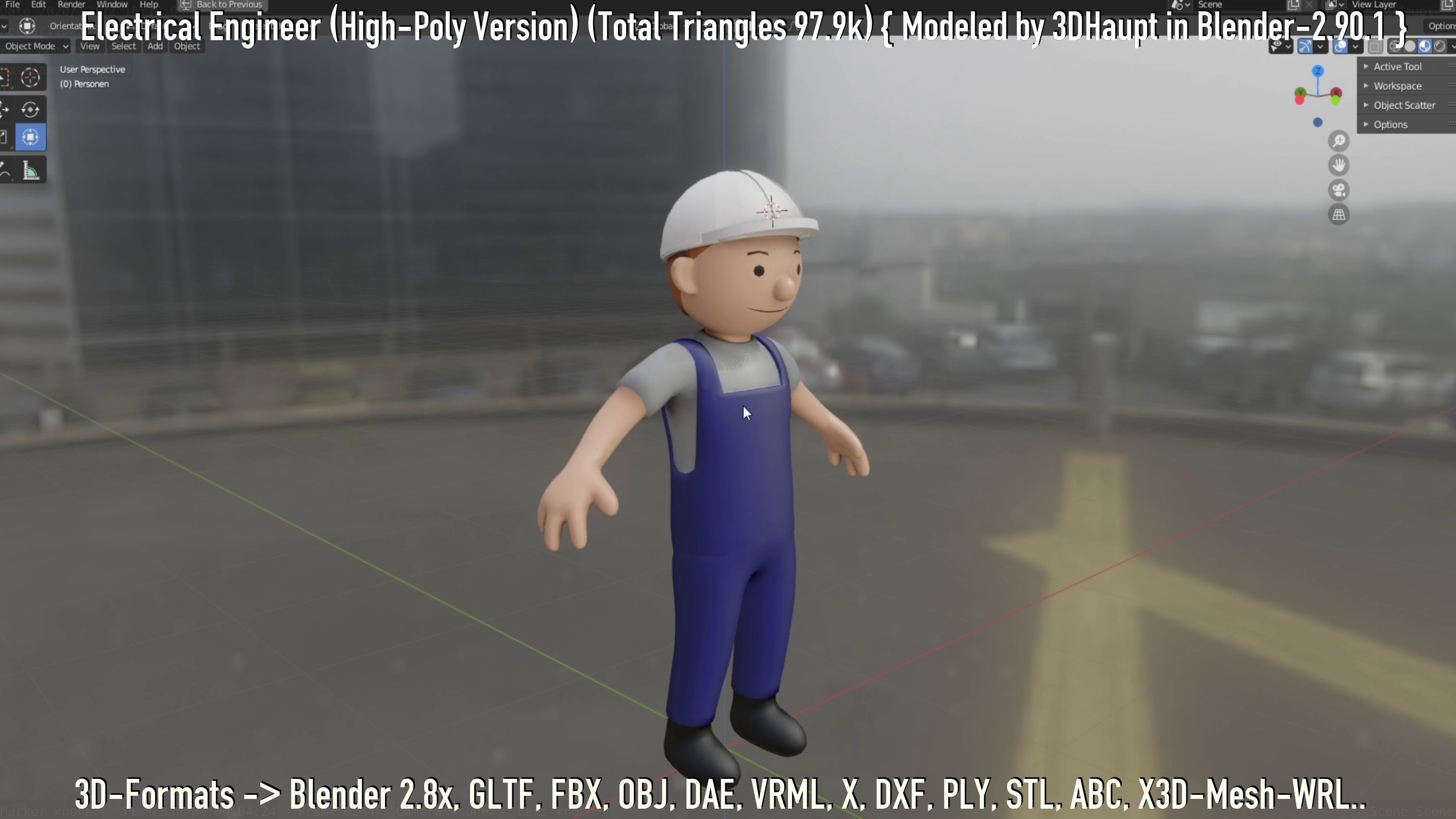 Electrical Engineer High-Poly Version Not Rigged 3D model_46