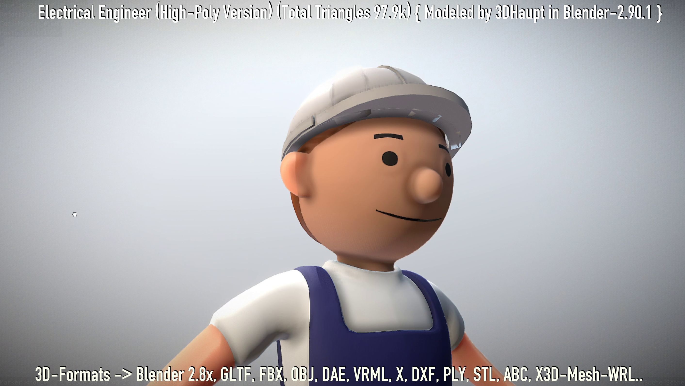 Electrical Engineer High-Poly Version Not Rigged 3D model_35