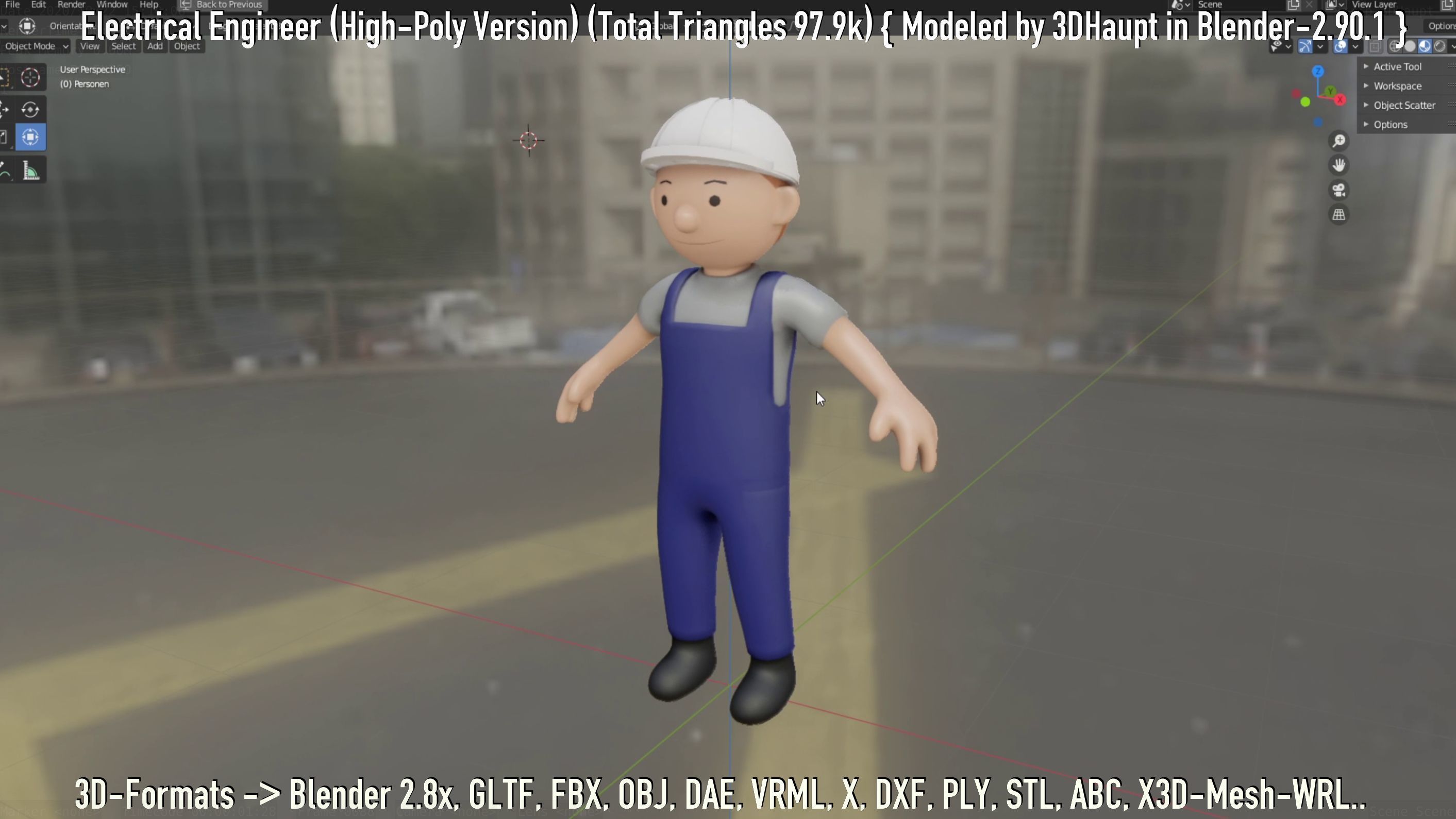 Electrical Engineer High-Poly Version Not Rigged 3D model_22