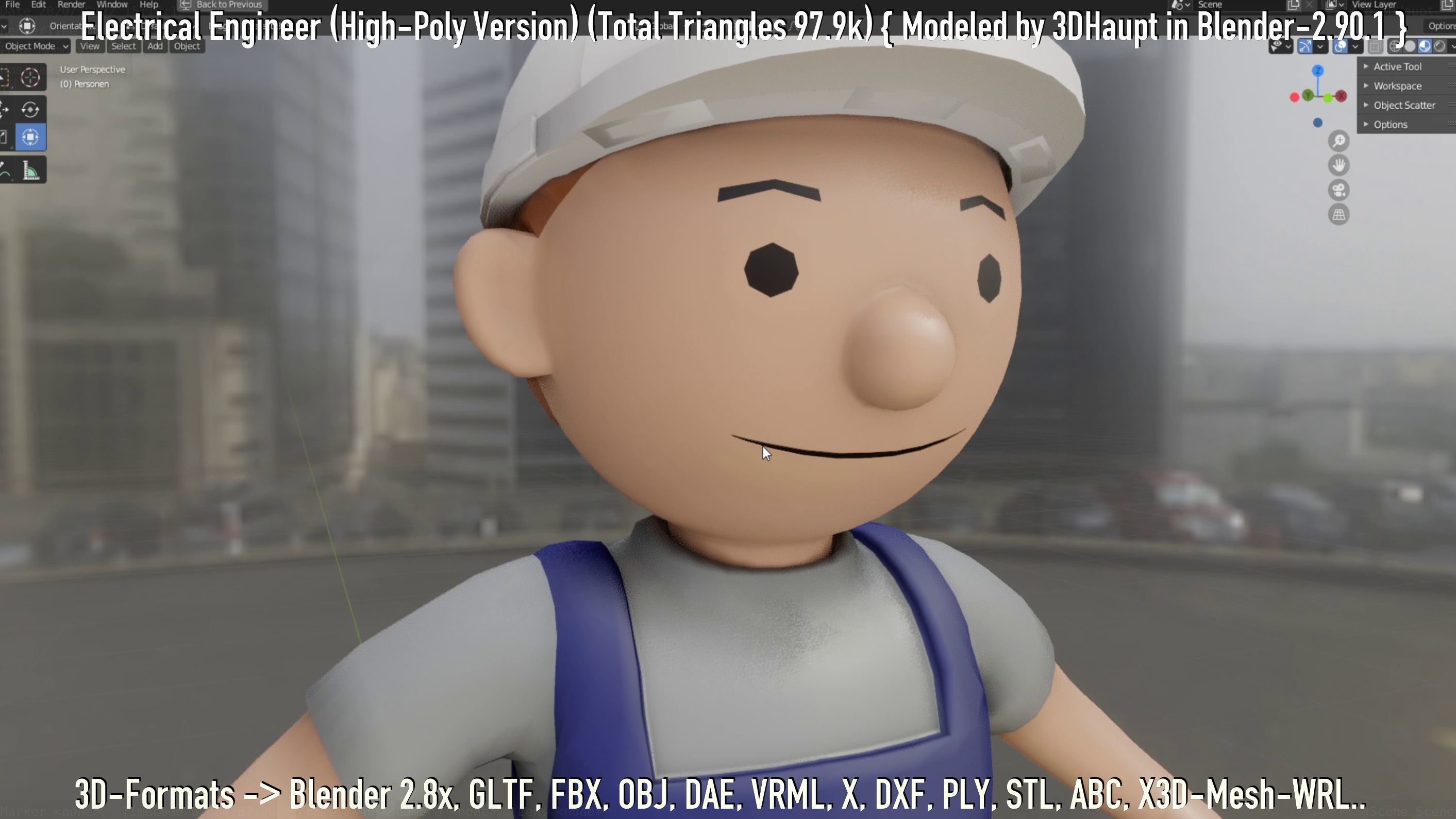 Electrical Engineer High-Poly Version Not Rigged 3D model_99